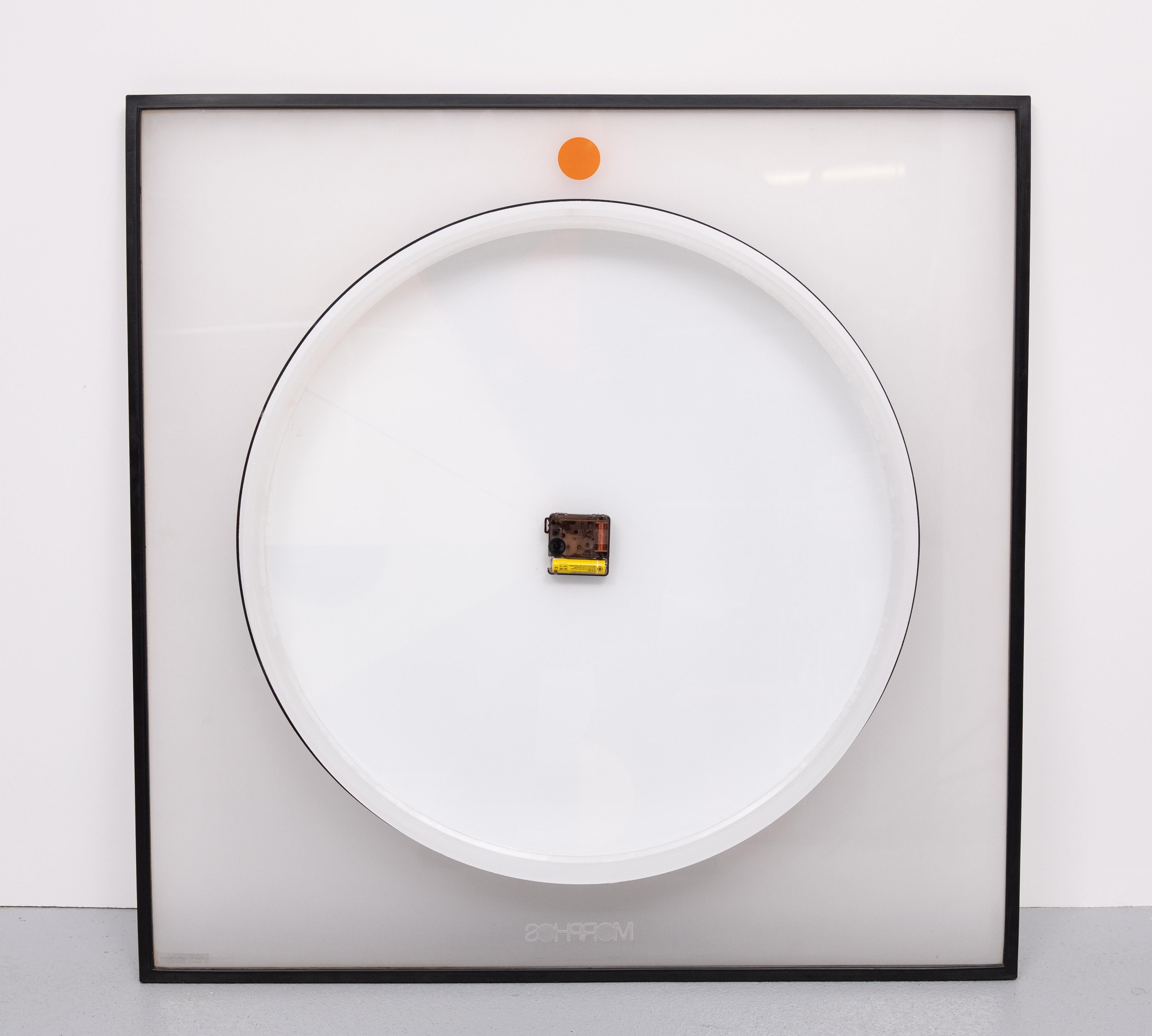 Plastique Grande horloge Morphos de Kurt B. Delbanco pour Acerbis, années 1980 en vente