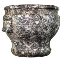Large Mortar in Grey Marble from the Ardennes, 18th Century