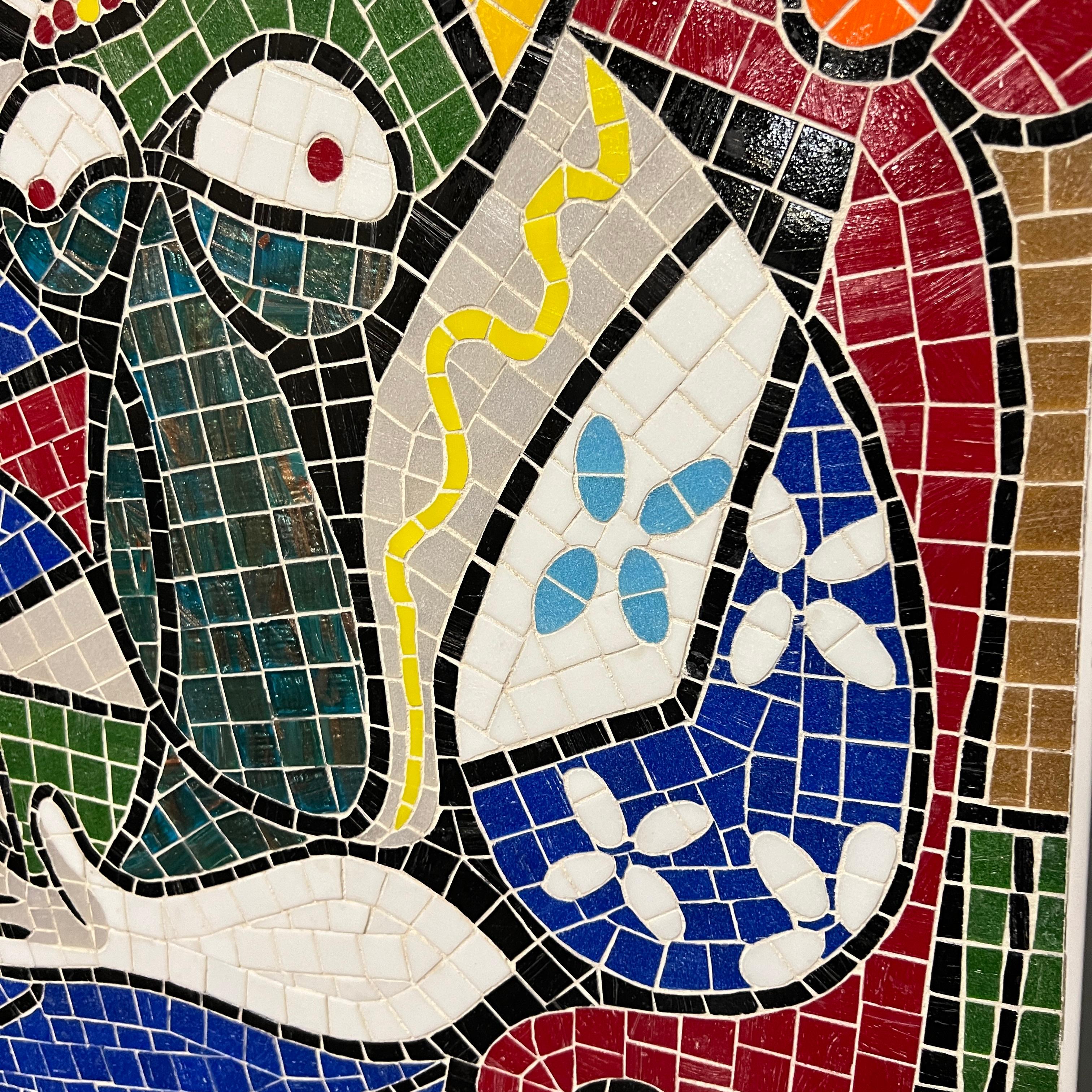 Legno Grande opera d'arte a mosaico che riprende lo stile della 