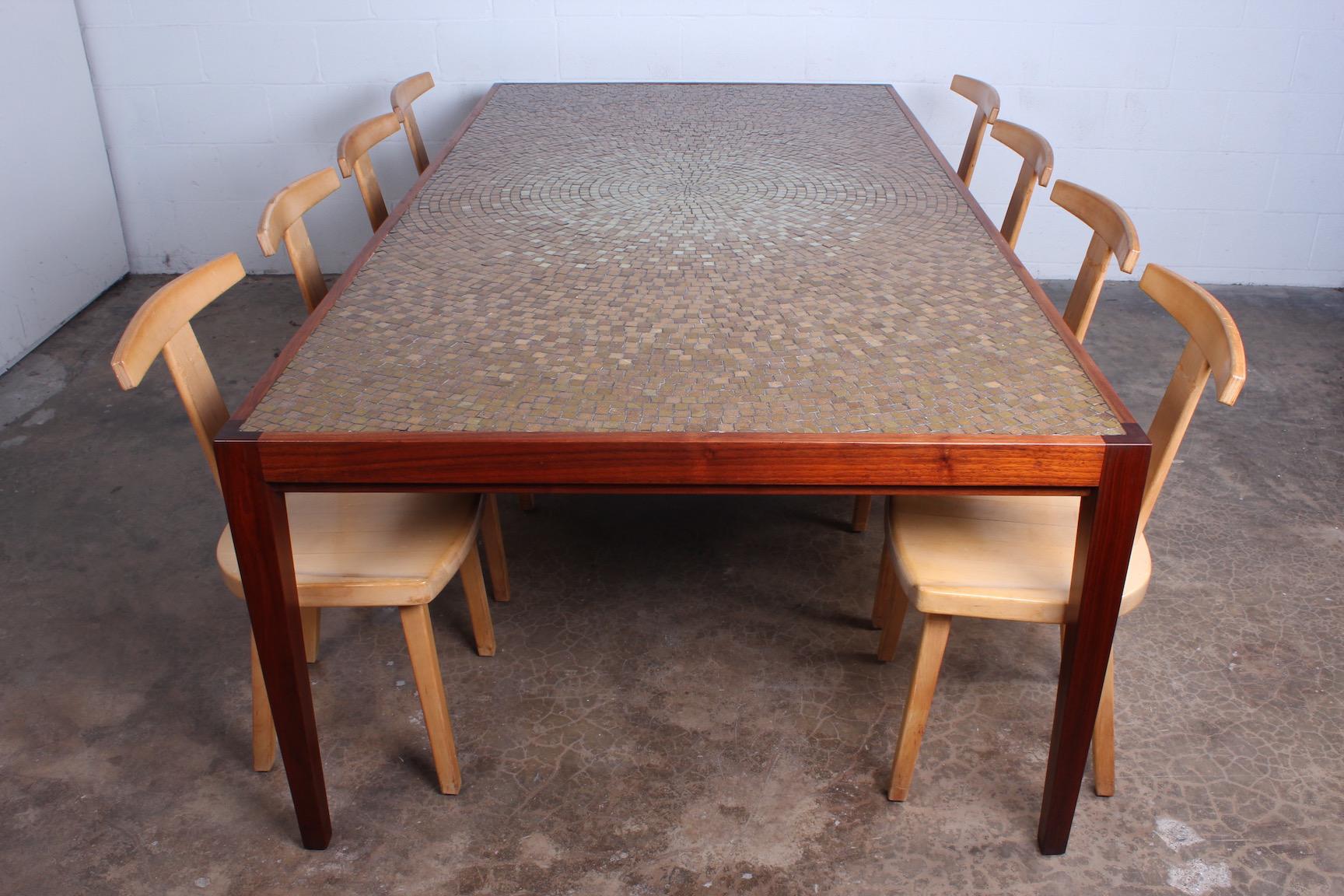 Large Mosaic Dining Table by Harry Lunstead 14