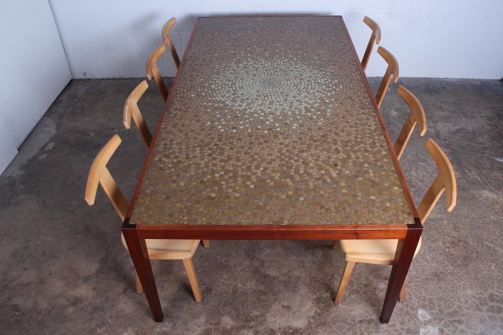 Large Mosaic Dining Table by Harry Lunstead 15