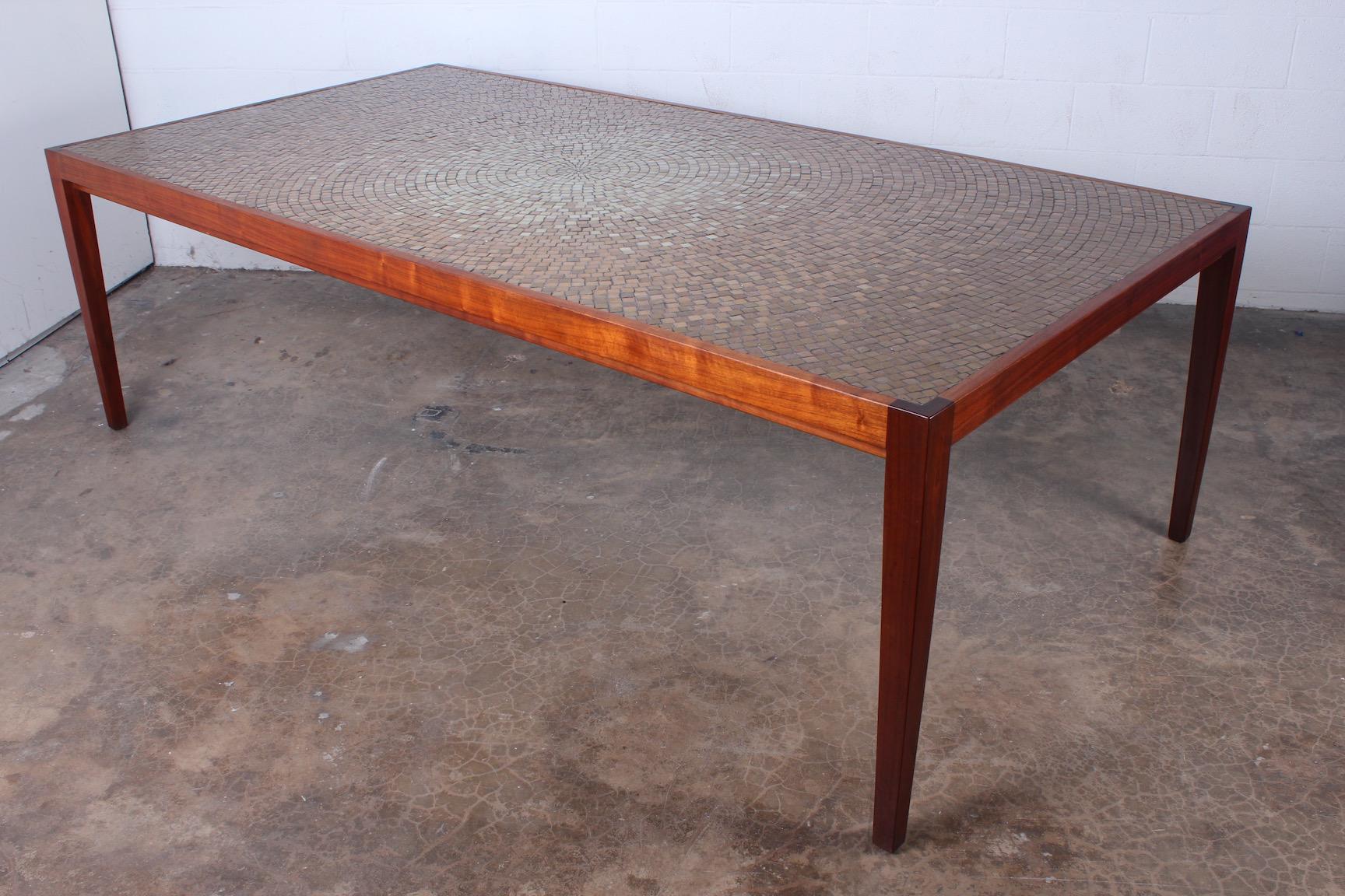 Large Mosaic Dining Table by Harry Lunstead 4