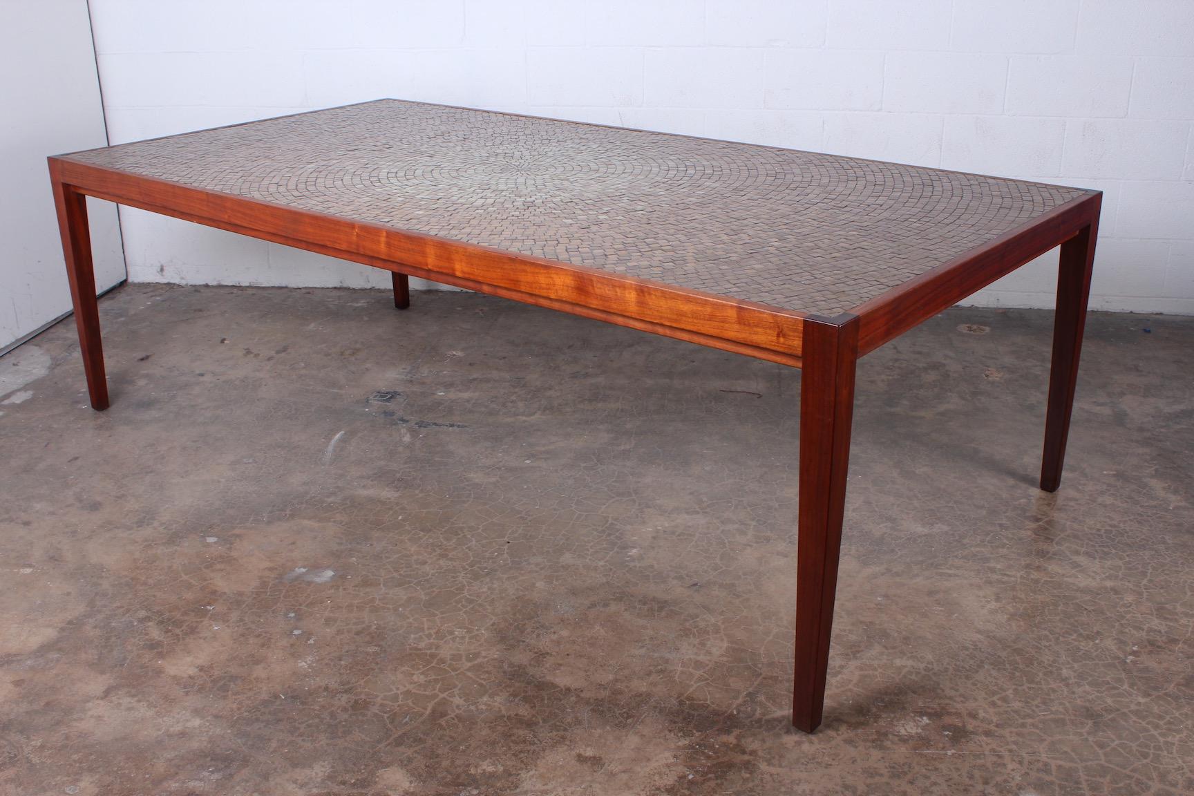 Large Mosaic Dining Table by Harry Lunstead 5