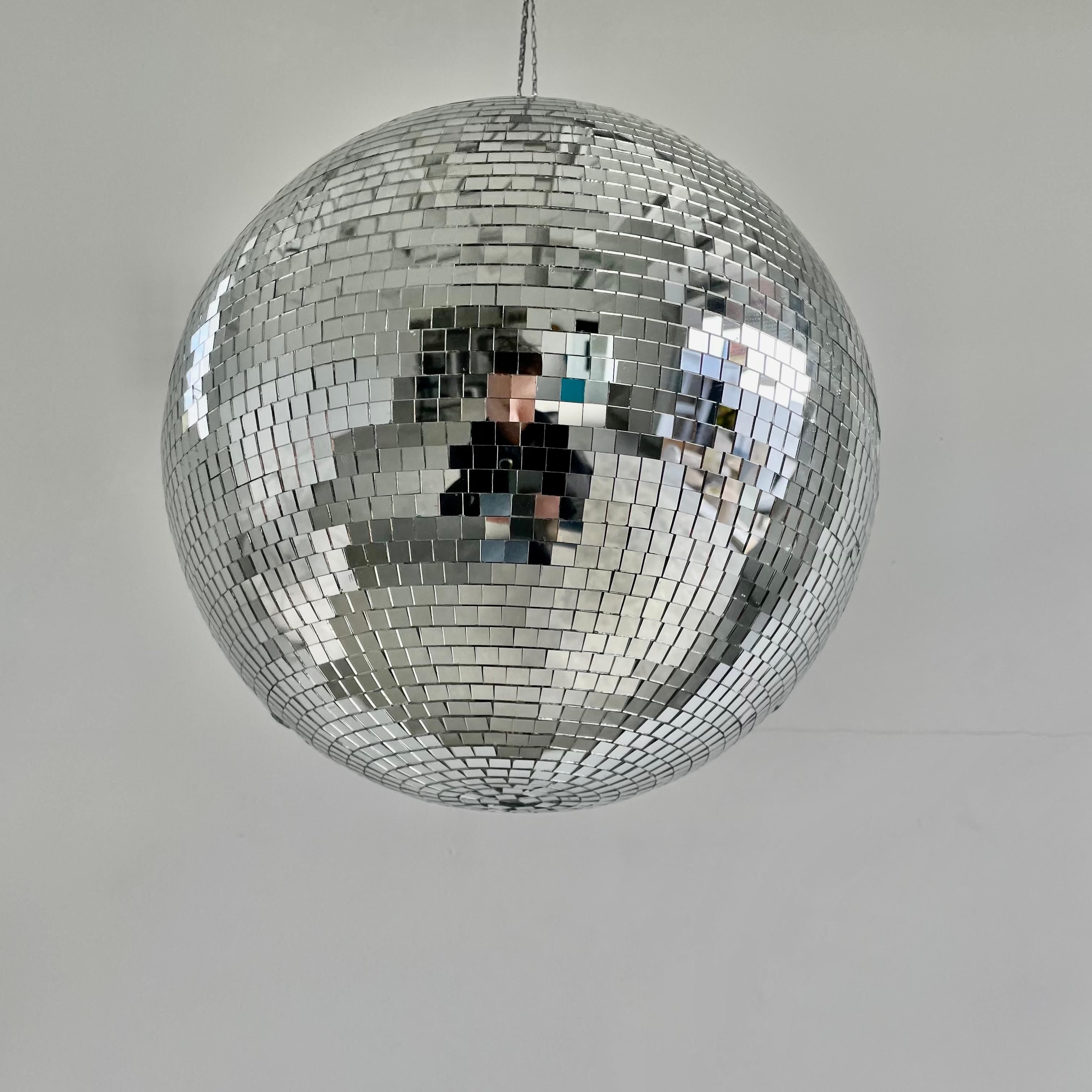 Large Mosaic Glass Disco Ball, 1970s USA 2
