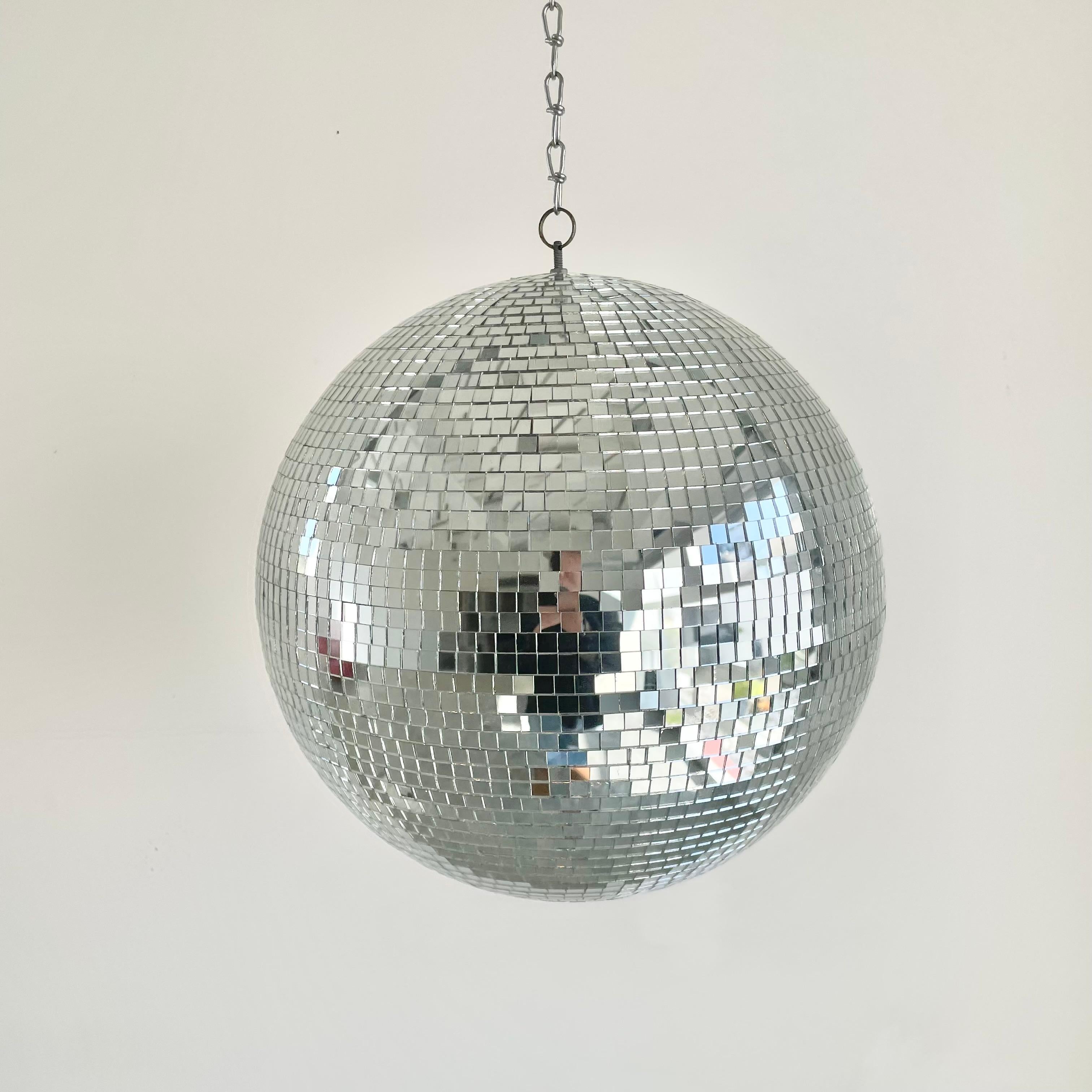 Large Mosaic Glass Disco Ball, 1970s USA 3