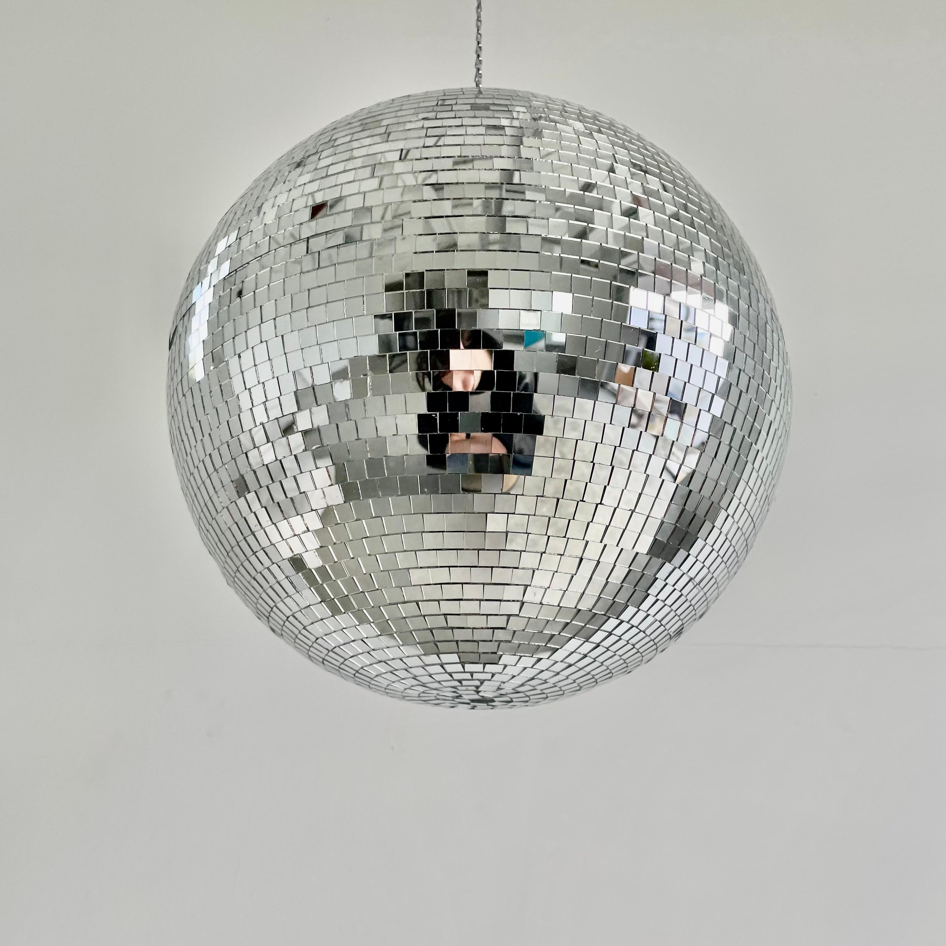 Large Mosaic Glass Disco Ball, 1970s USA 3
