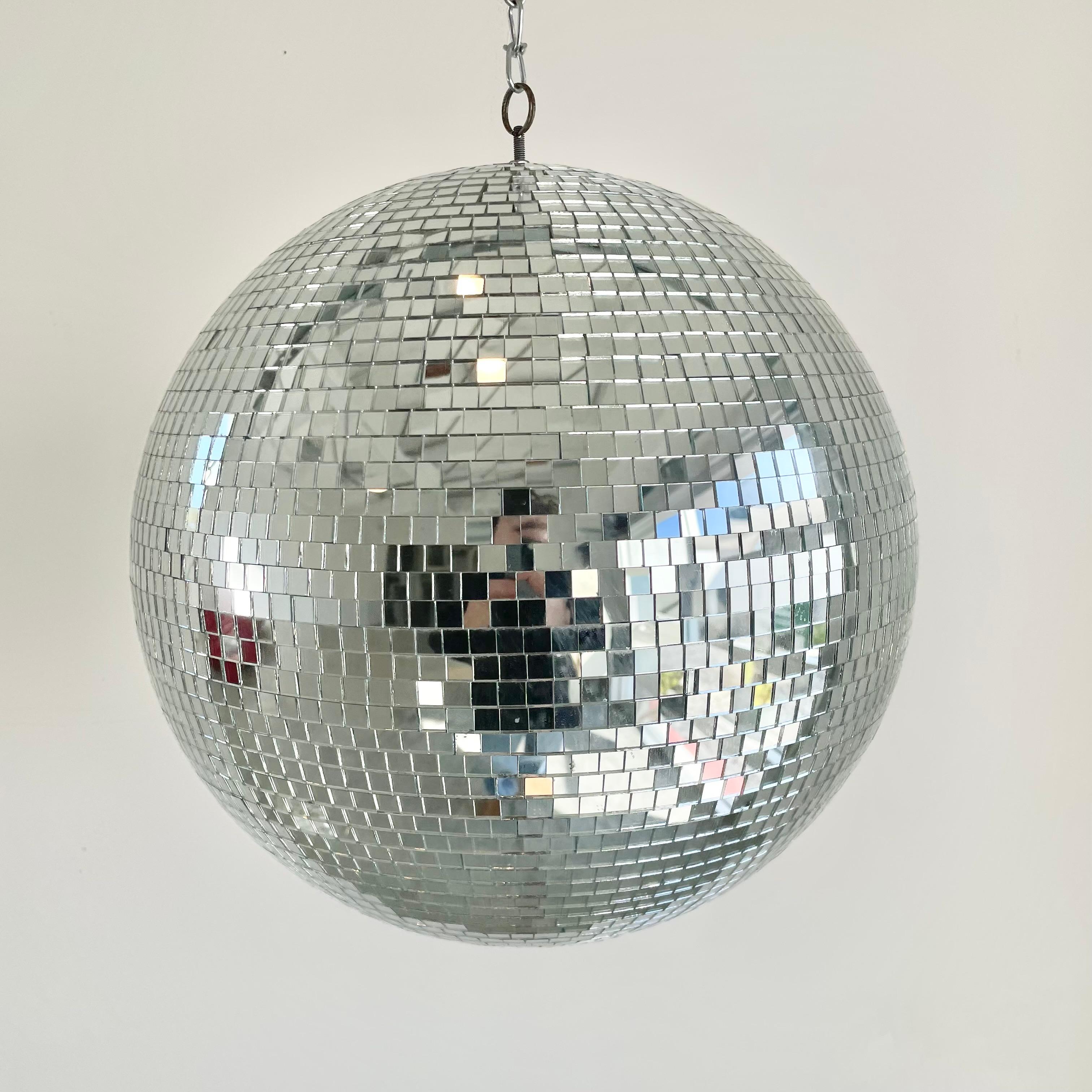 Large Mosaic Glass Disco Ball, 1970s USA 4