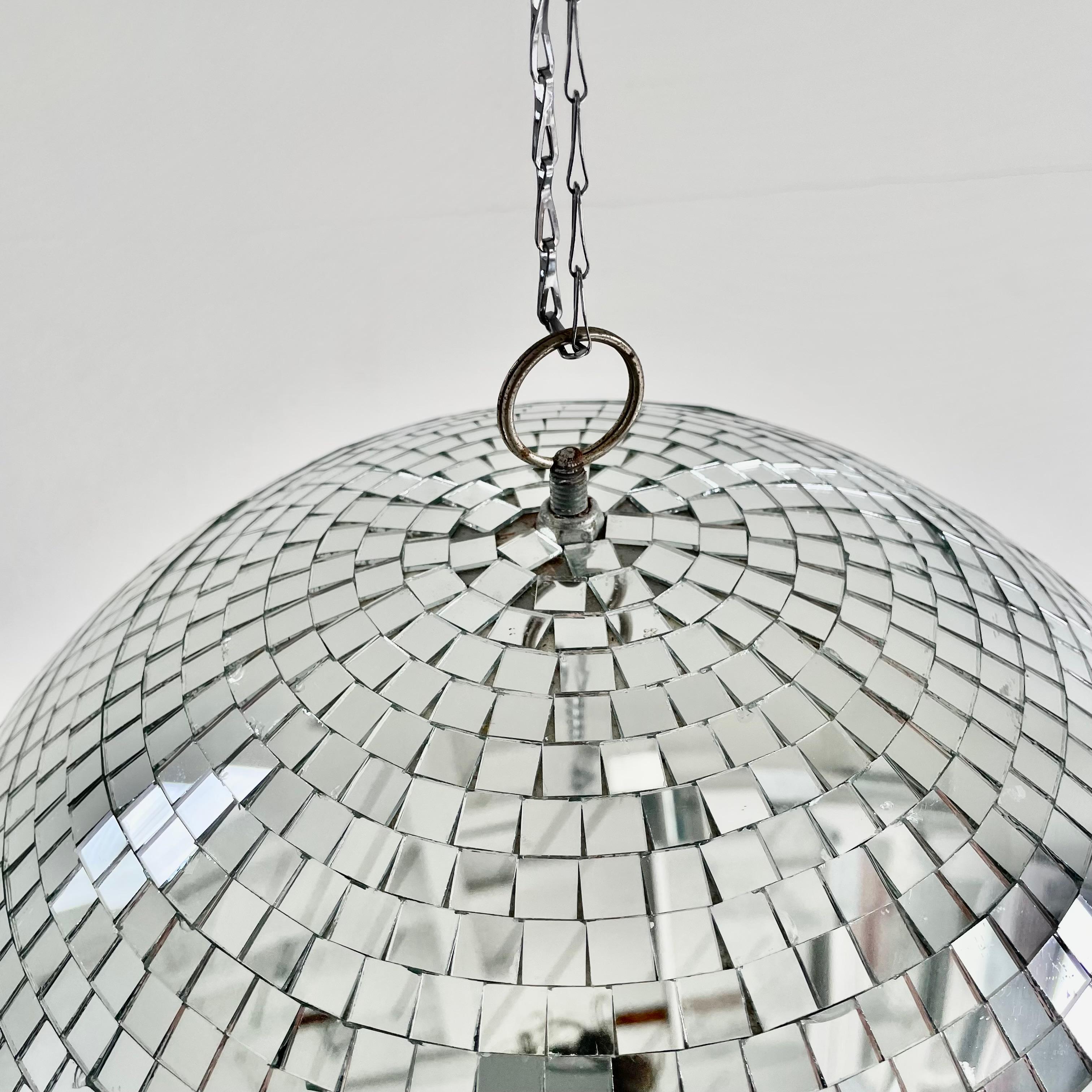 Large Mosaic Glass Disco Ball, 1970s USA 4