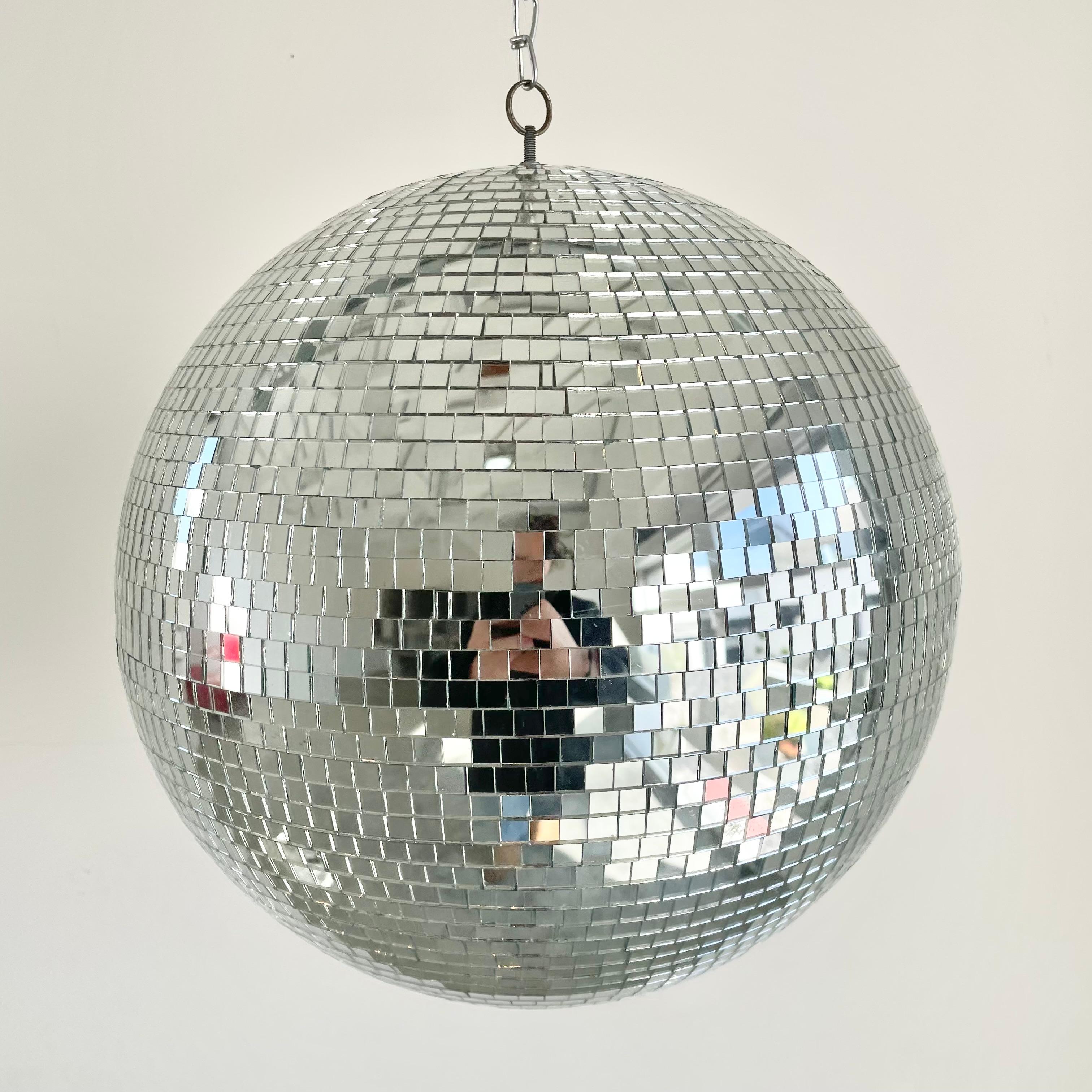 Large Mosaic Glass Disco Ball, 1970s USA 5