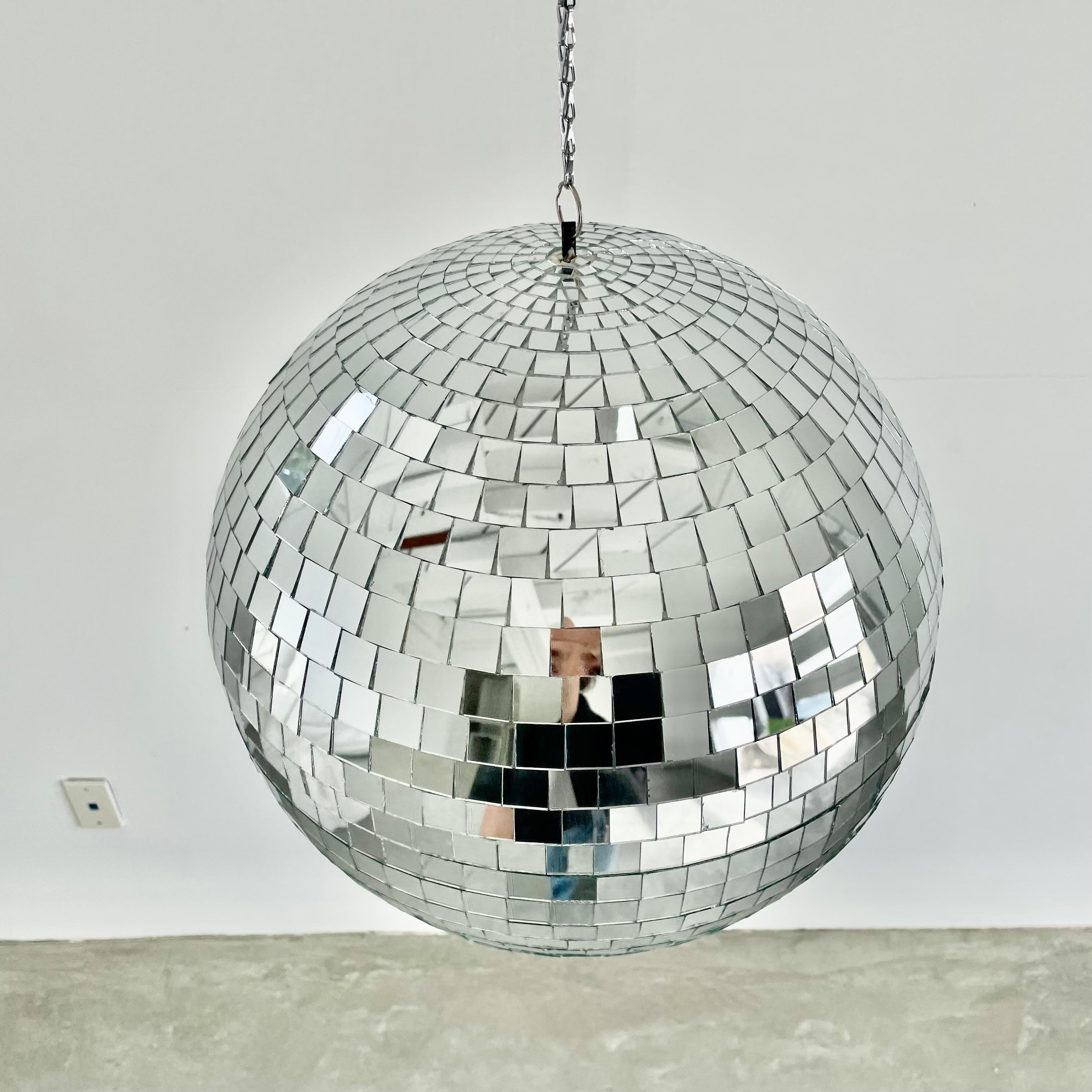 Large Mosaic Glass Disco Ball, 1970s USA 3