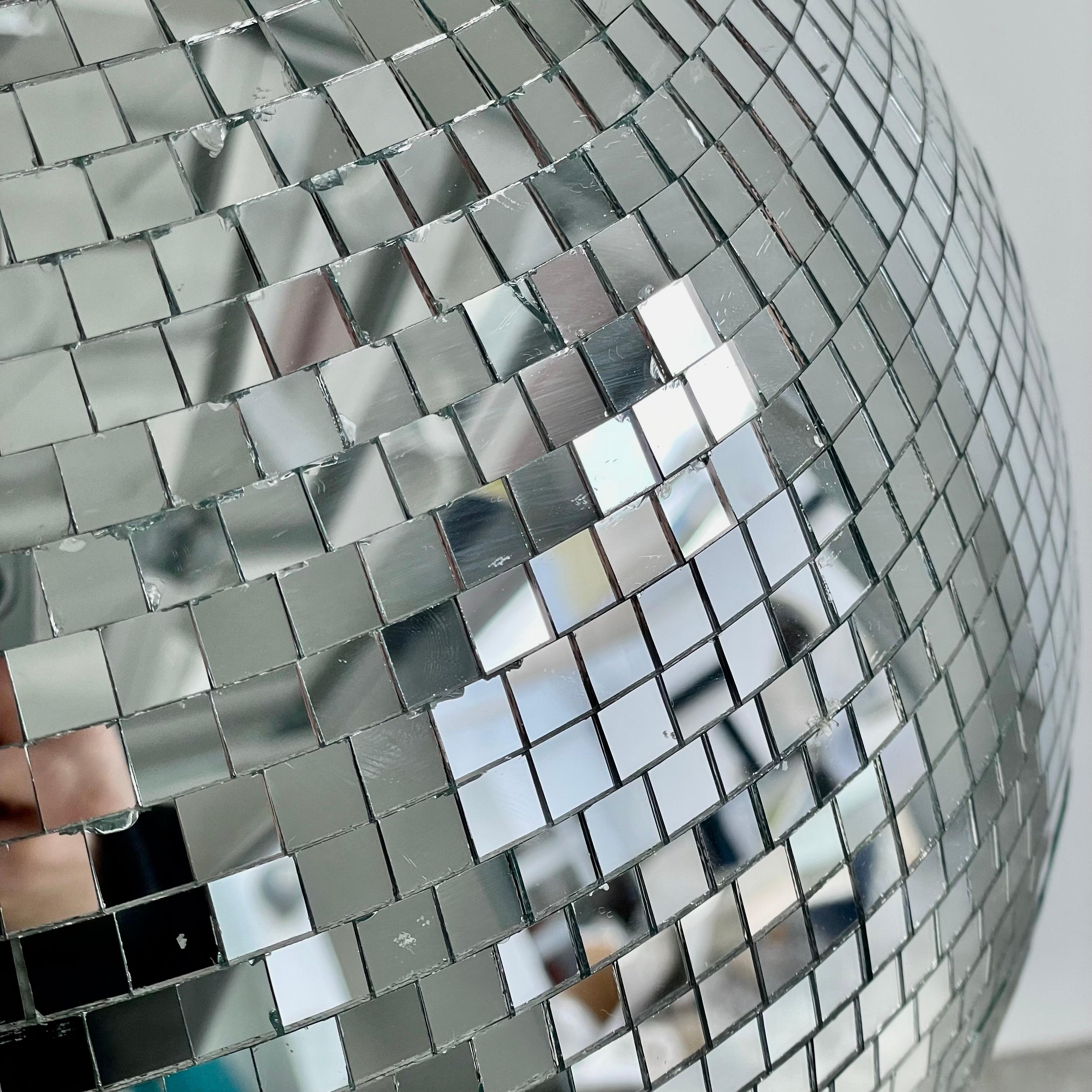 Large Mosaic Glass Disco Ball, 1970s USA 5