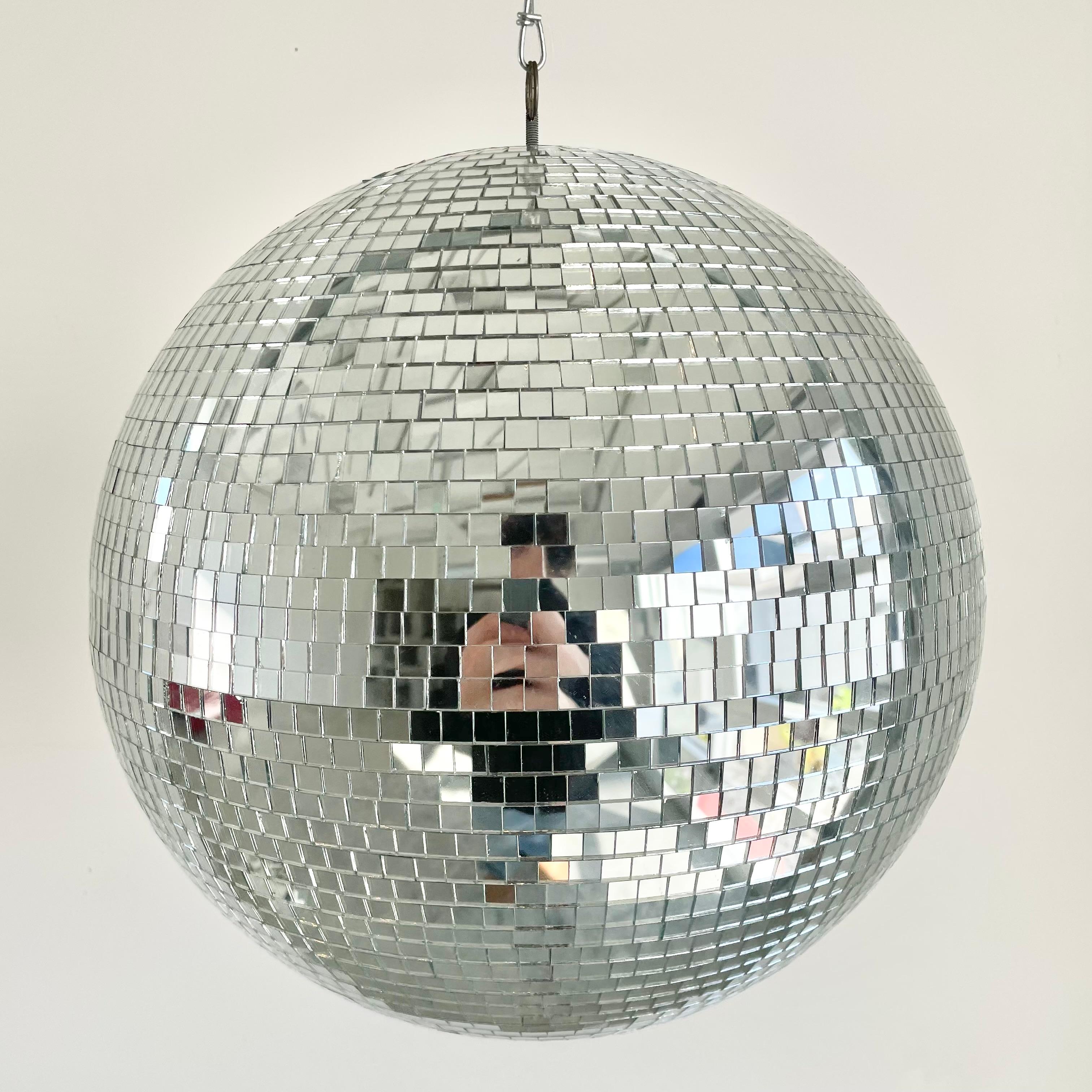 Large Mosaic Glass Disco Ball, 1970s USA 6