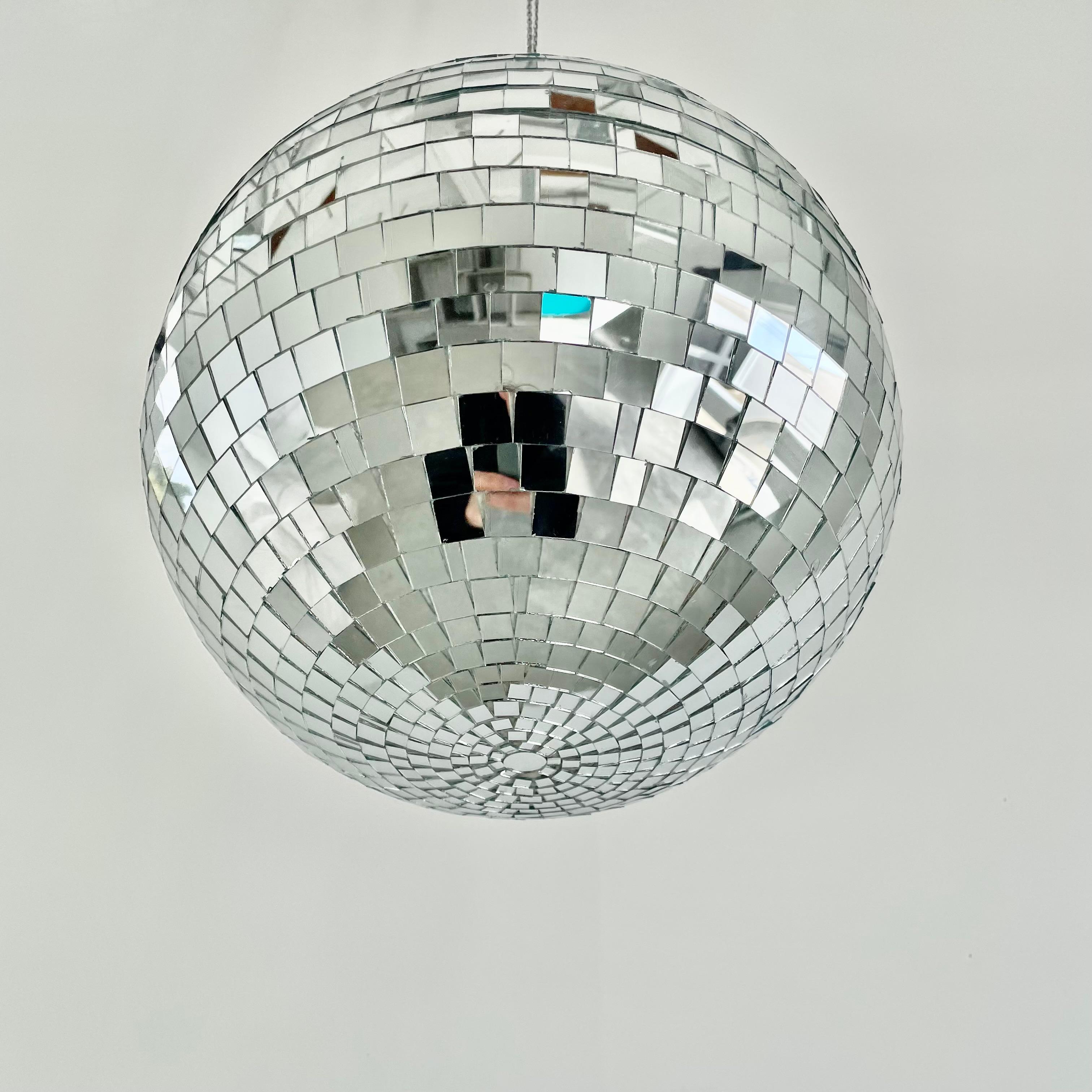 Large Mosaic Glass Disco Ball, 1970s USA 4