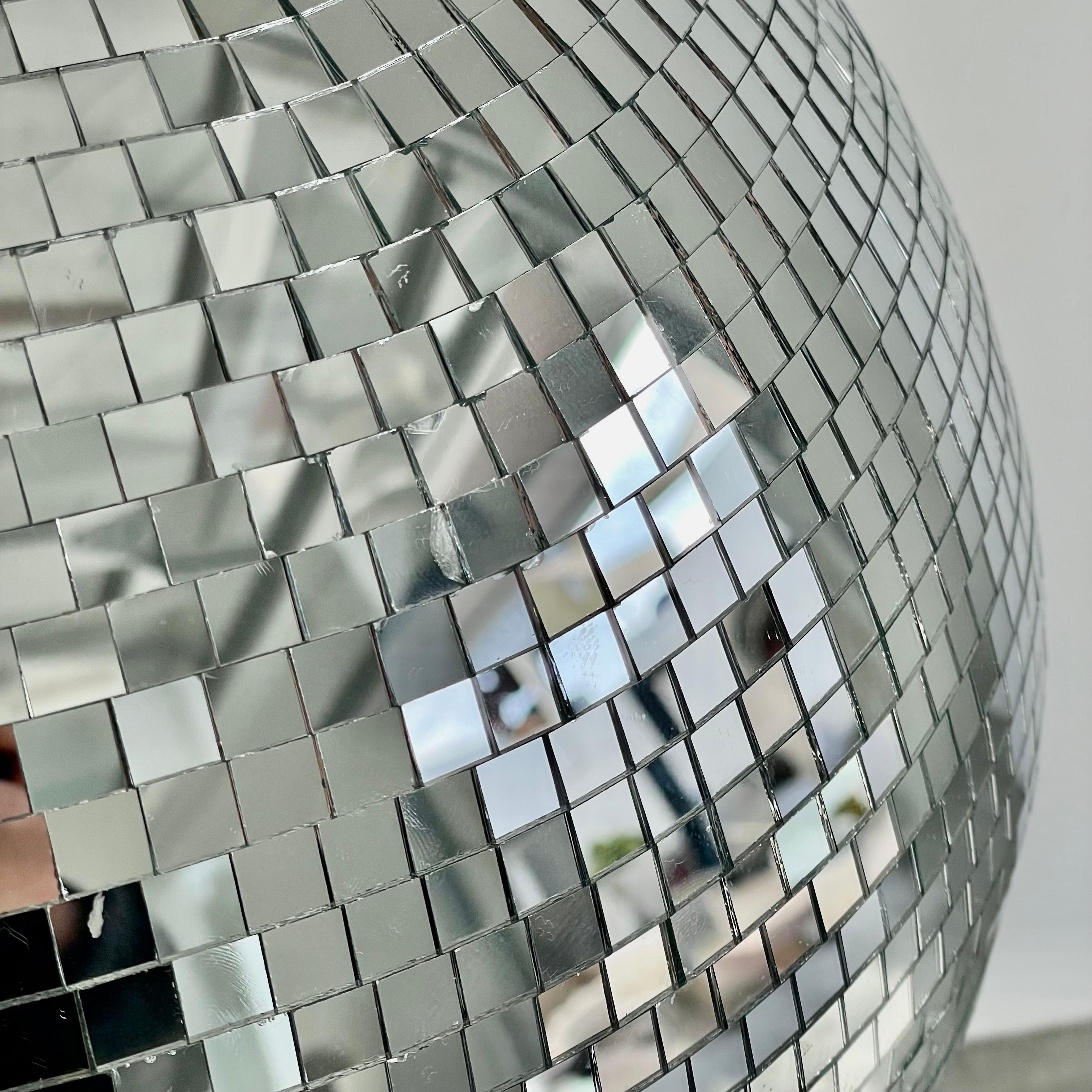 Large Mosaic Glass Disco Ball, 1970s USA 6