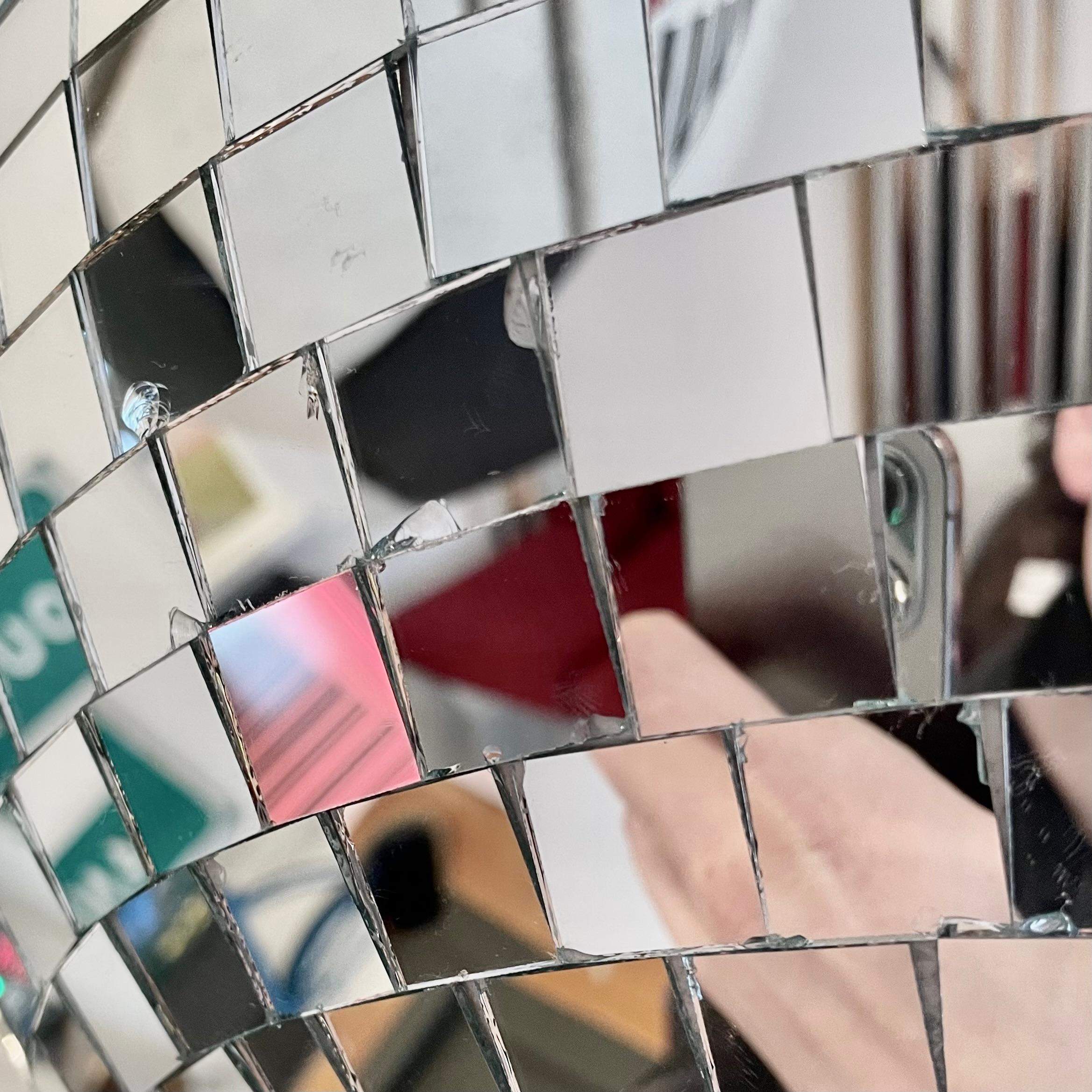 Large Mosaic Glass Disco Ball, 1970s USA 7