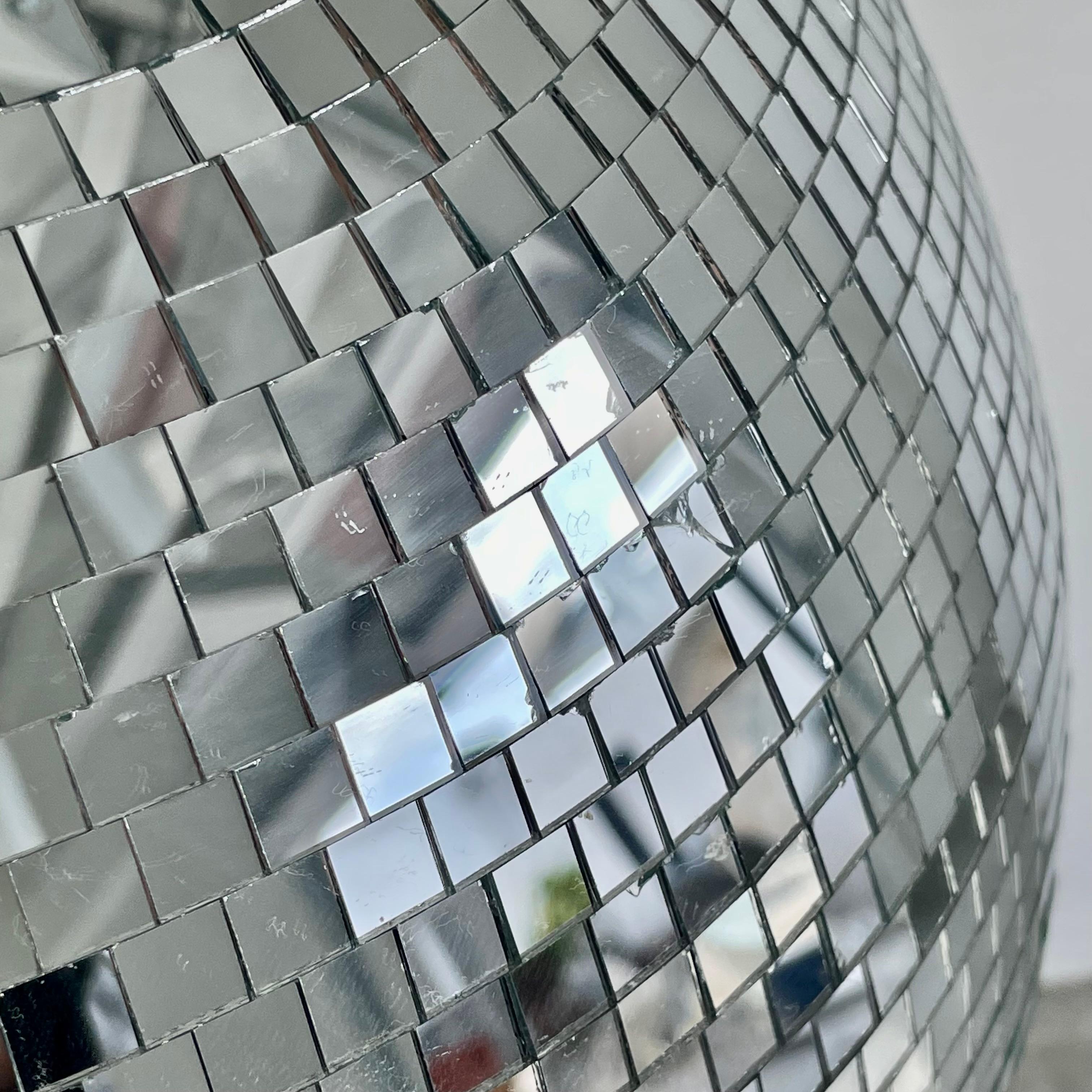 American Large Mosaic Glass Disco Ball, 1970s USA