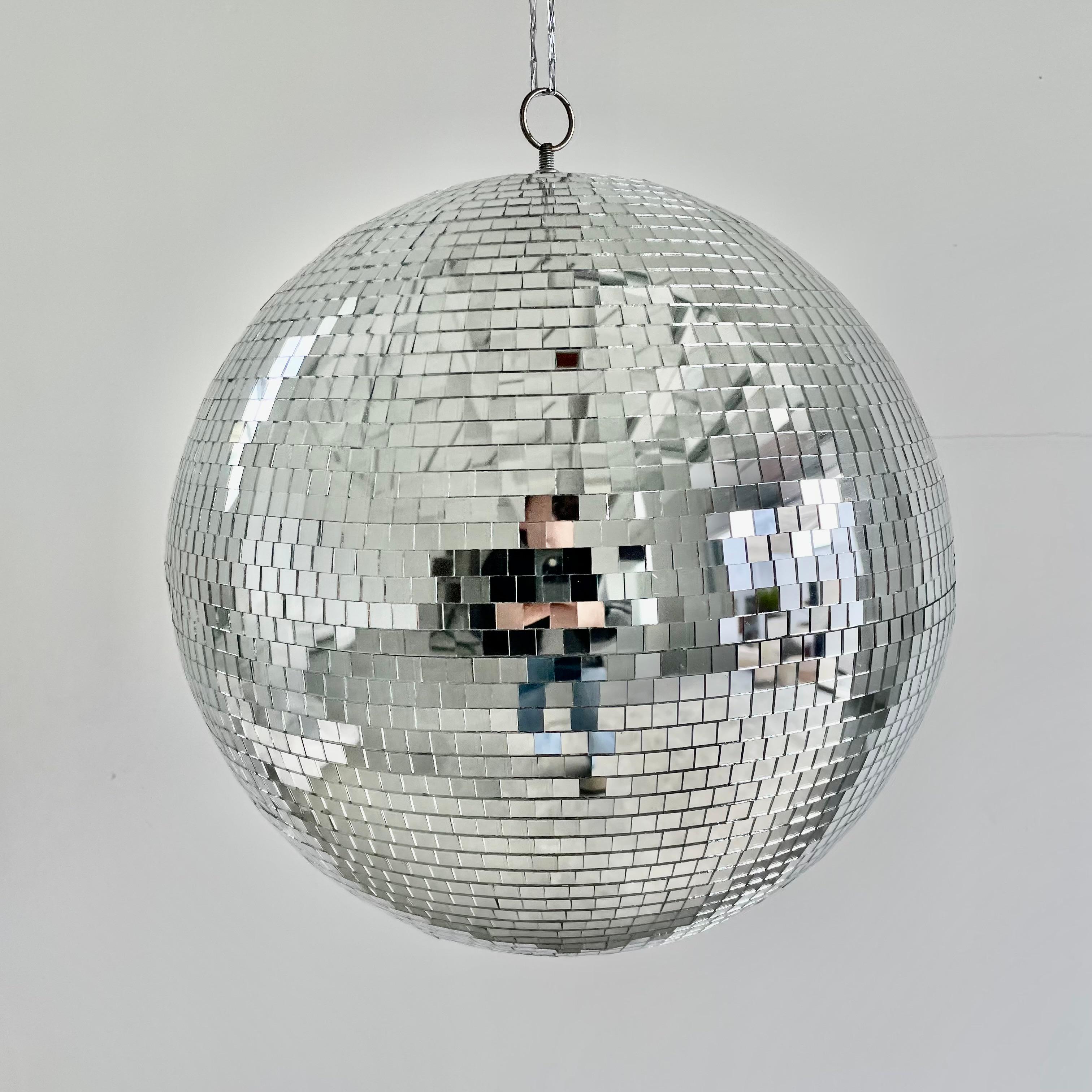 Hand-Crafted Large Mosaic Glass Disco Ball, 1970s USA