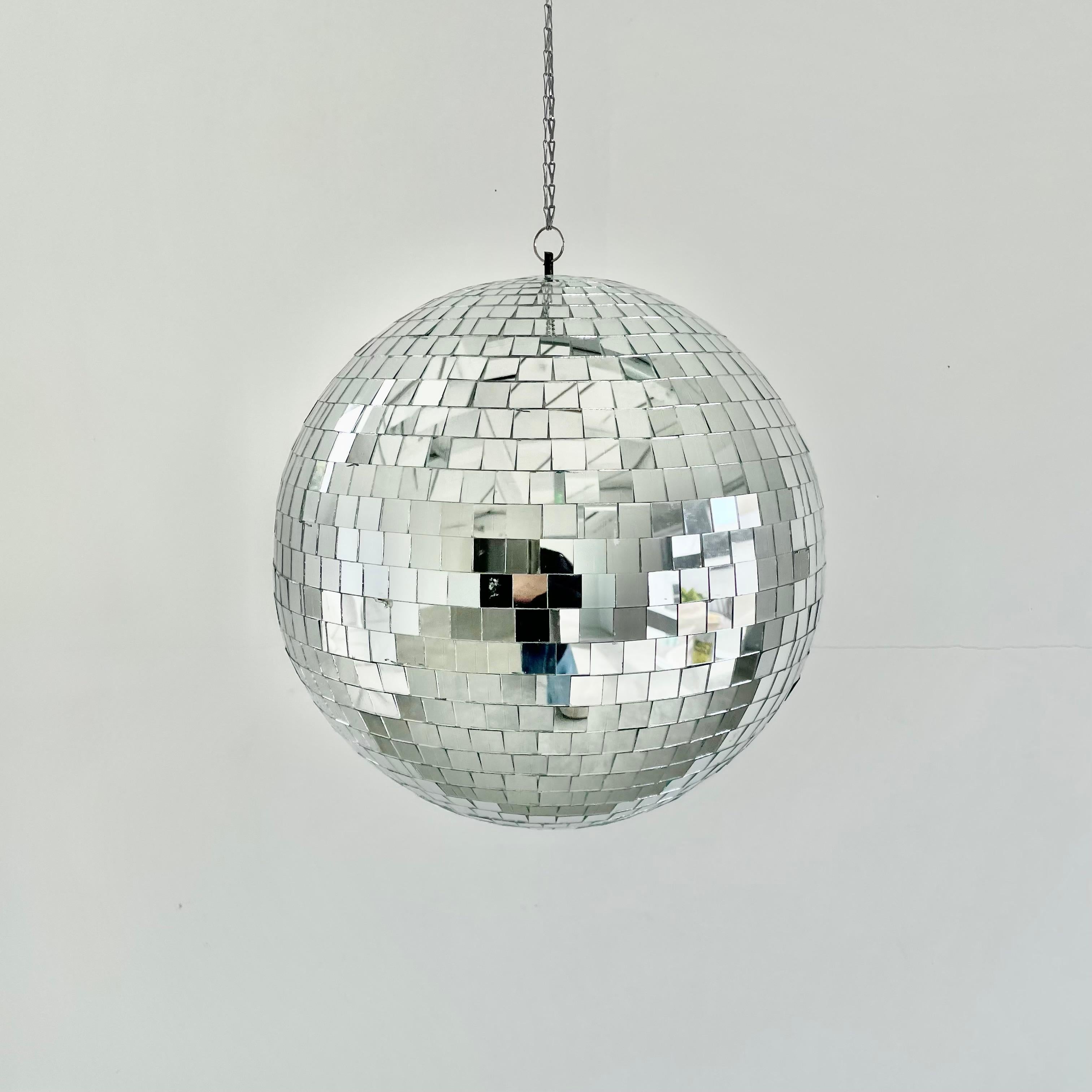 American Large Mosaic Glass Disco Ball, 1970s USA