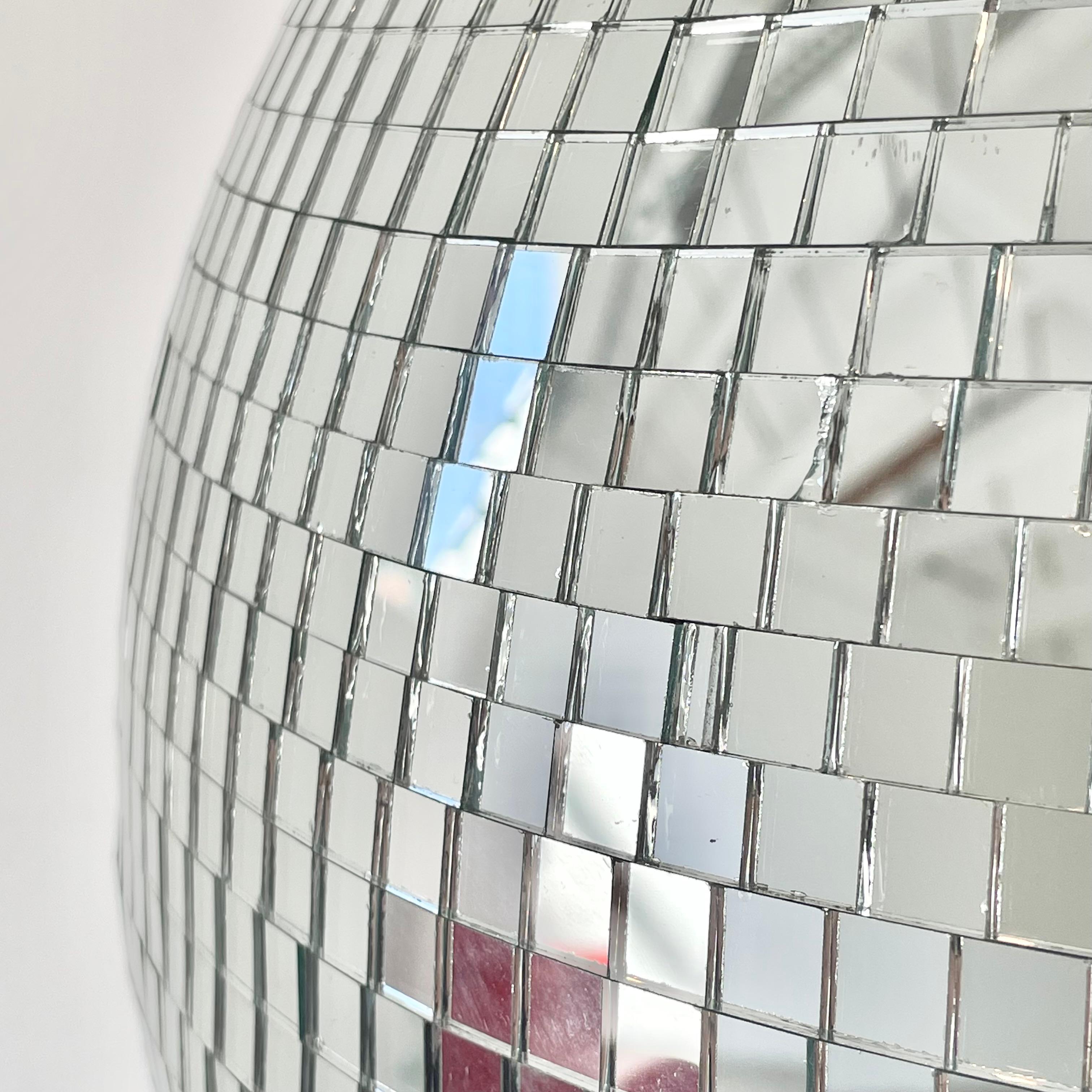 Late 20th Century Large Mosaic Glass Disco Ball, 1970s USA