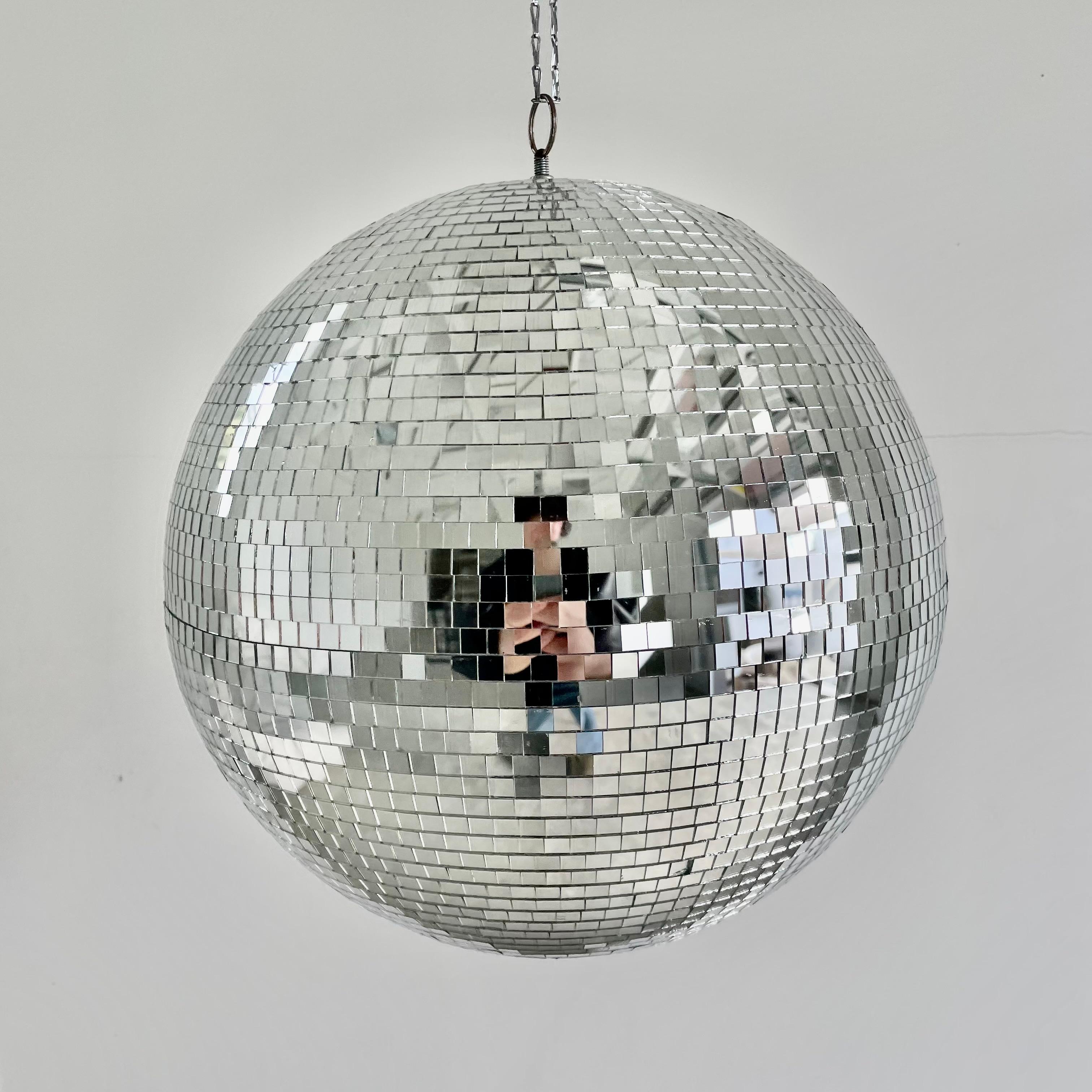 Late 20th Century Large Mosaic Glass Disco Ball, 1970s USA