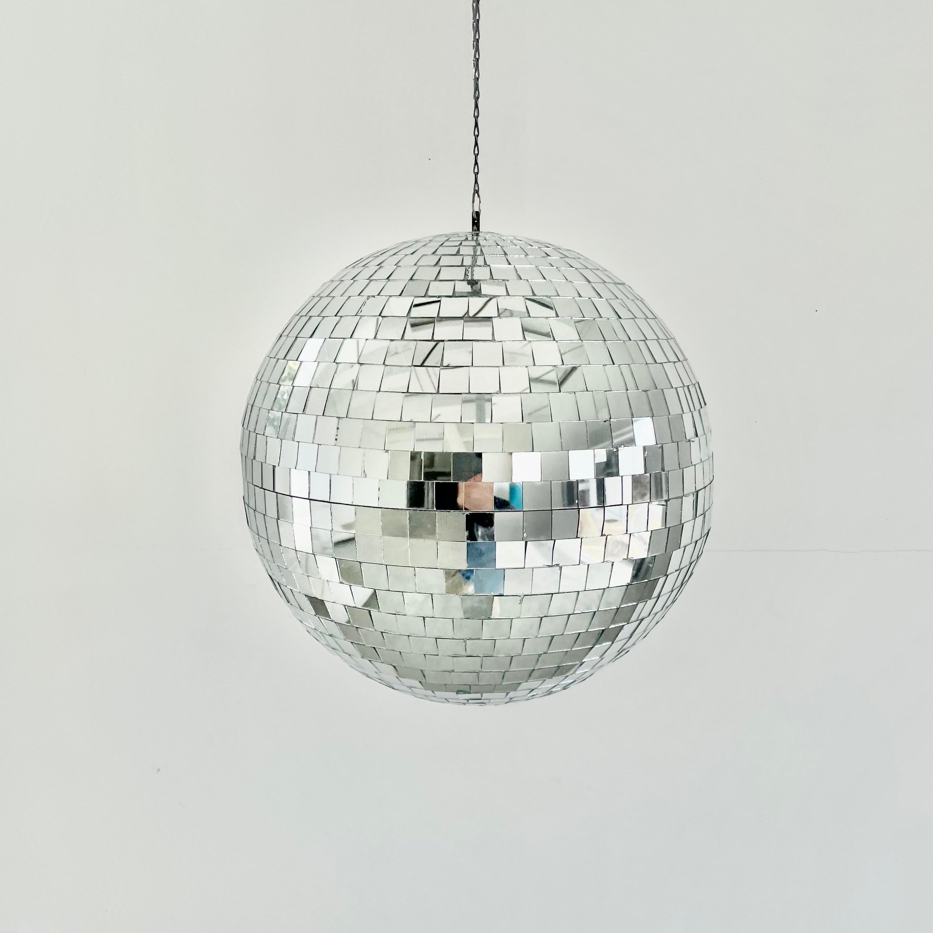 Large Mosaic Glass Disco Ball, 1970s USA In Good Condition In Los Angeles, CA