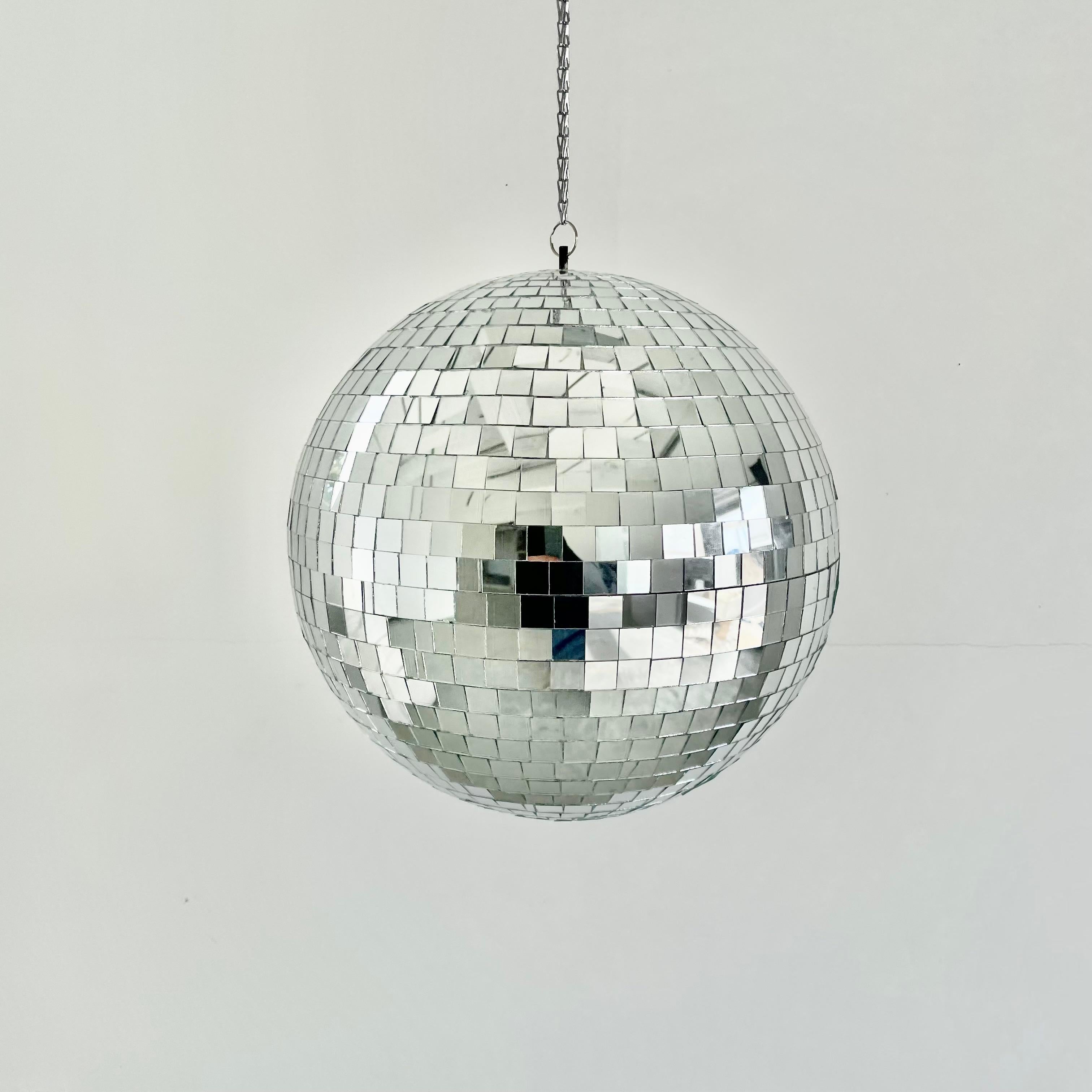 Late 20th Century Large Mosaic Glass Disco Ball, 1970s USA