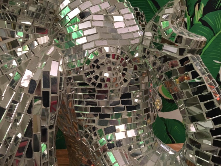 mirrored elephant statue