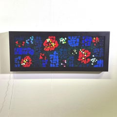 Large mosaic wall lamp made from plexiglas, Germany 1970s