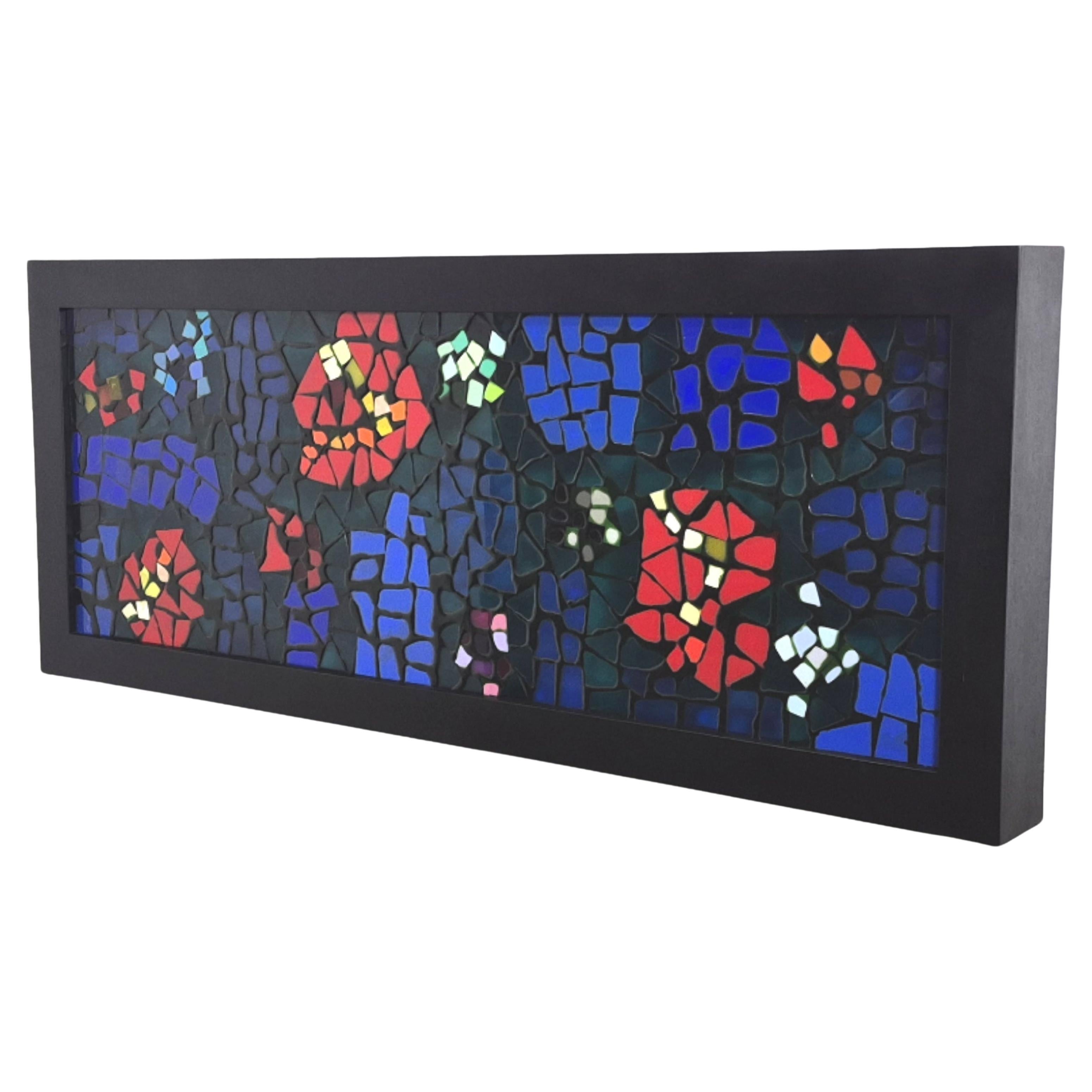 Large mosaic wall lamp made from plexiglas, Germany 1970s For Sale