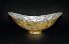Large Mother of Pearl Treasure Bowl 12" Hand Made