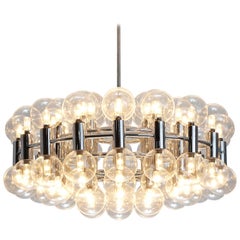 Large Motoko Ishii for Staff Chandelier with 72 Bulbs