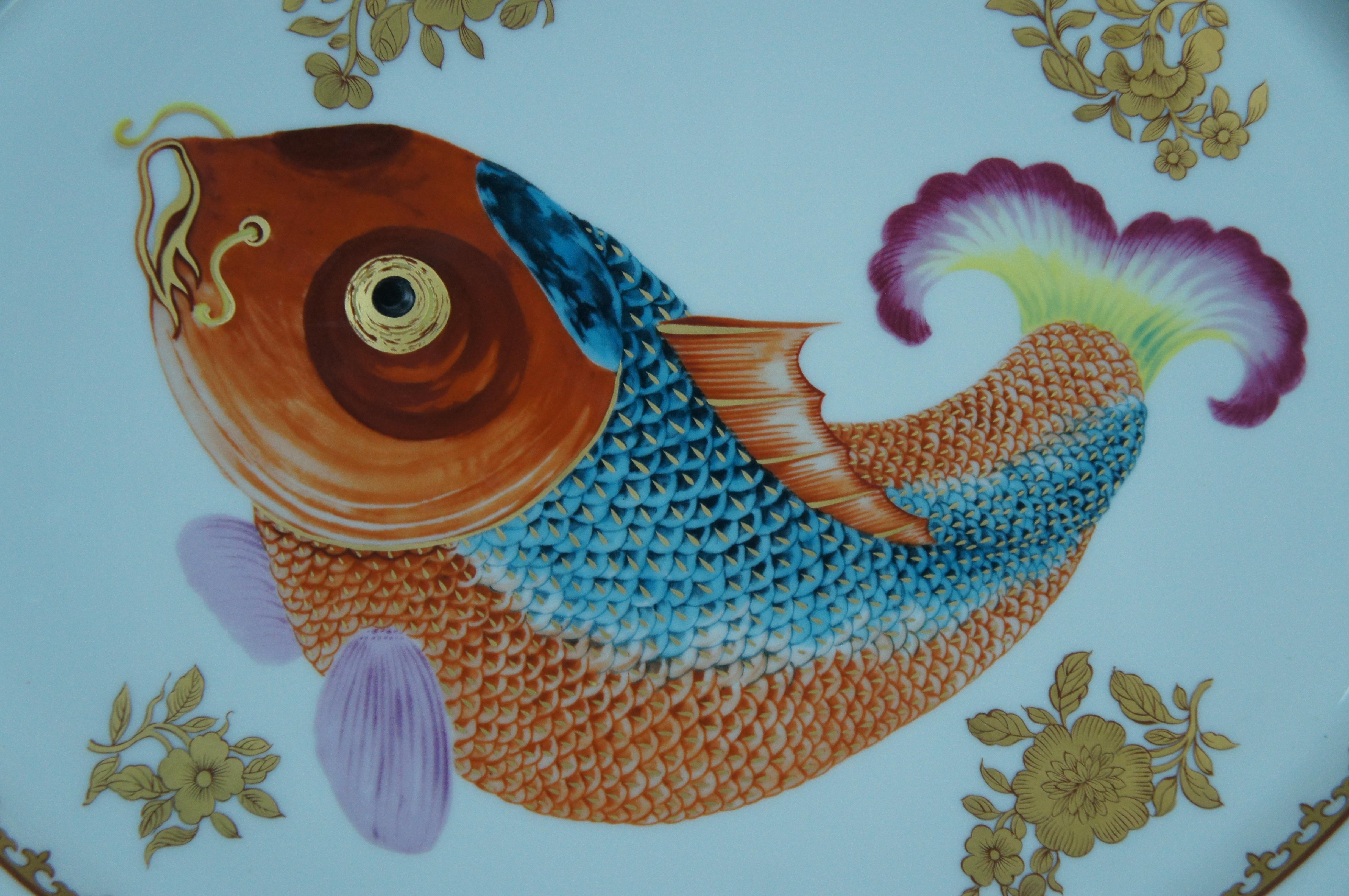Large Mottahedeh Dallas Museum of Art Chinese Export Carp Fish Platter 17