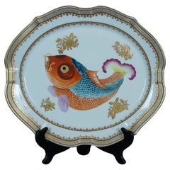 Large Mottahedeh Dallas Museum of Art Chinese Export Carp Fish Platter 17"
