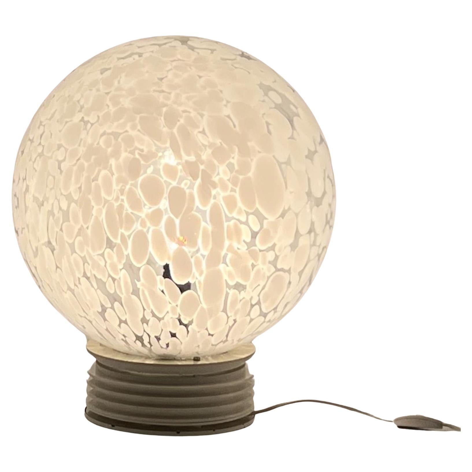 Large Mottled Glass Lamp Model P59 by F. Fabbian Italy, 1980s In Good Condition For Sale In San Benedetto Del Tronto, IT