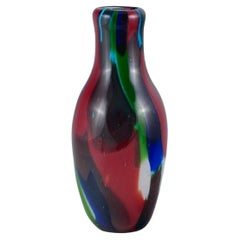 Large Mouth-Blown Murano Vase in Art Glass, 1970s