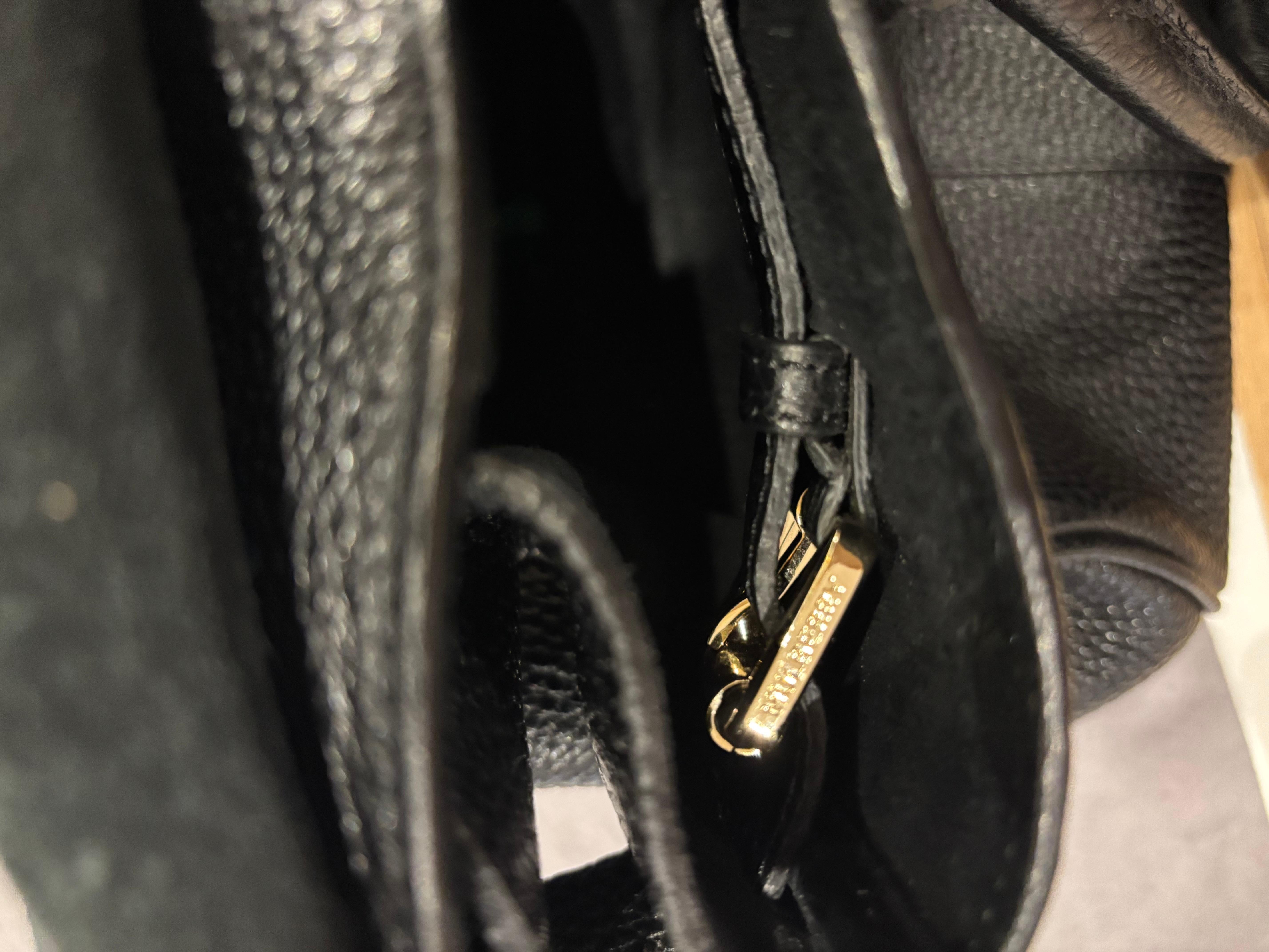 Mulberry Bayswater grande in pelle di vitello martellata nera in vendita 10