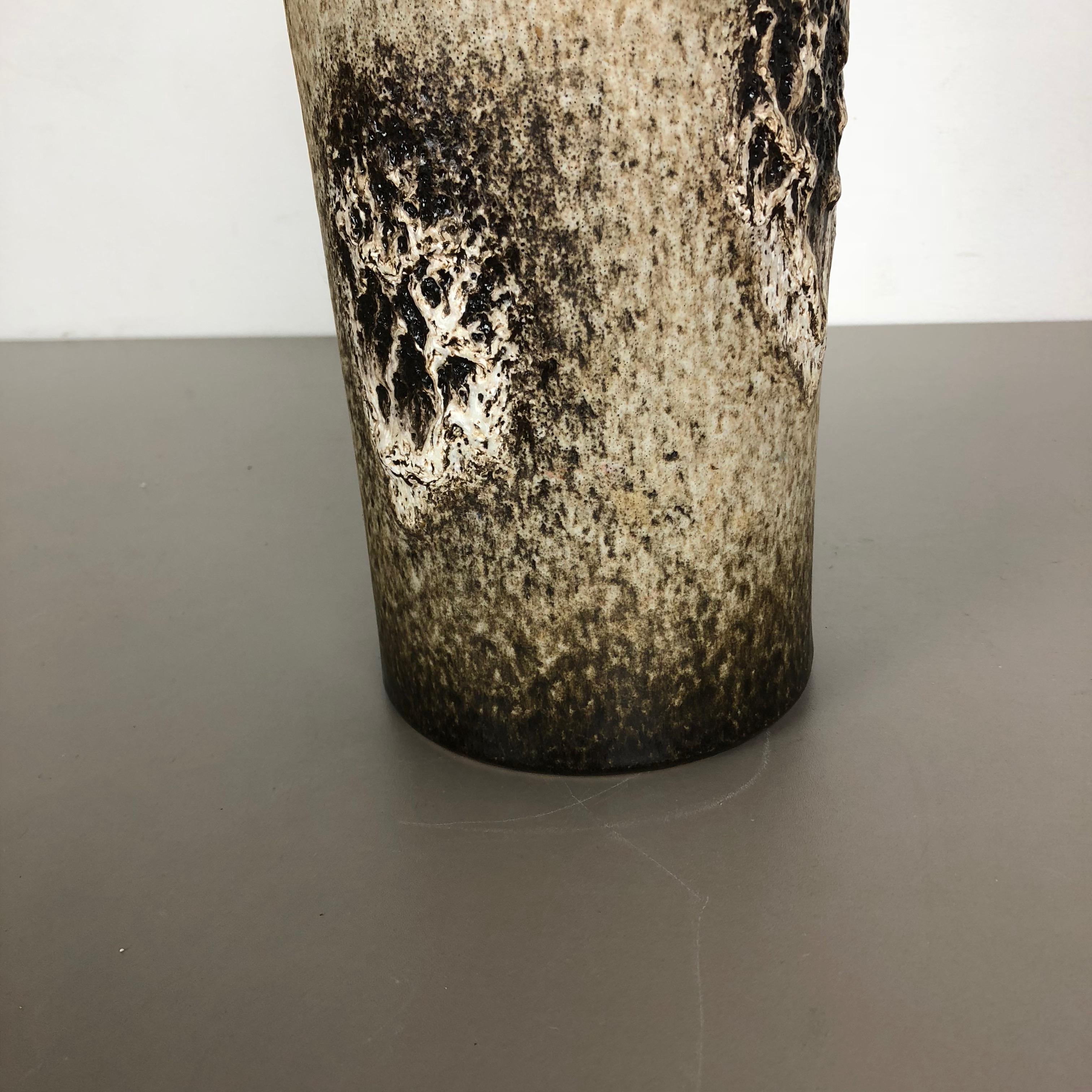 Mid-Century Modern Large Multi-Color Vase Fat Lava 