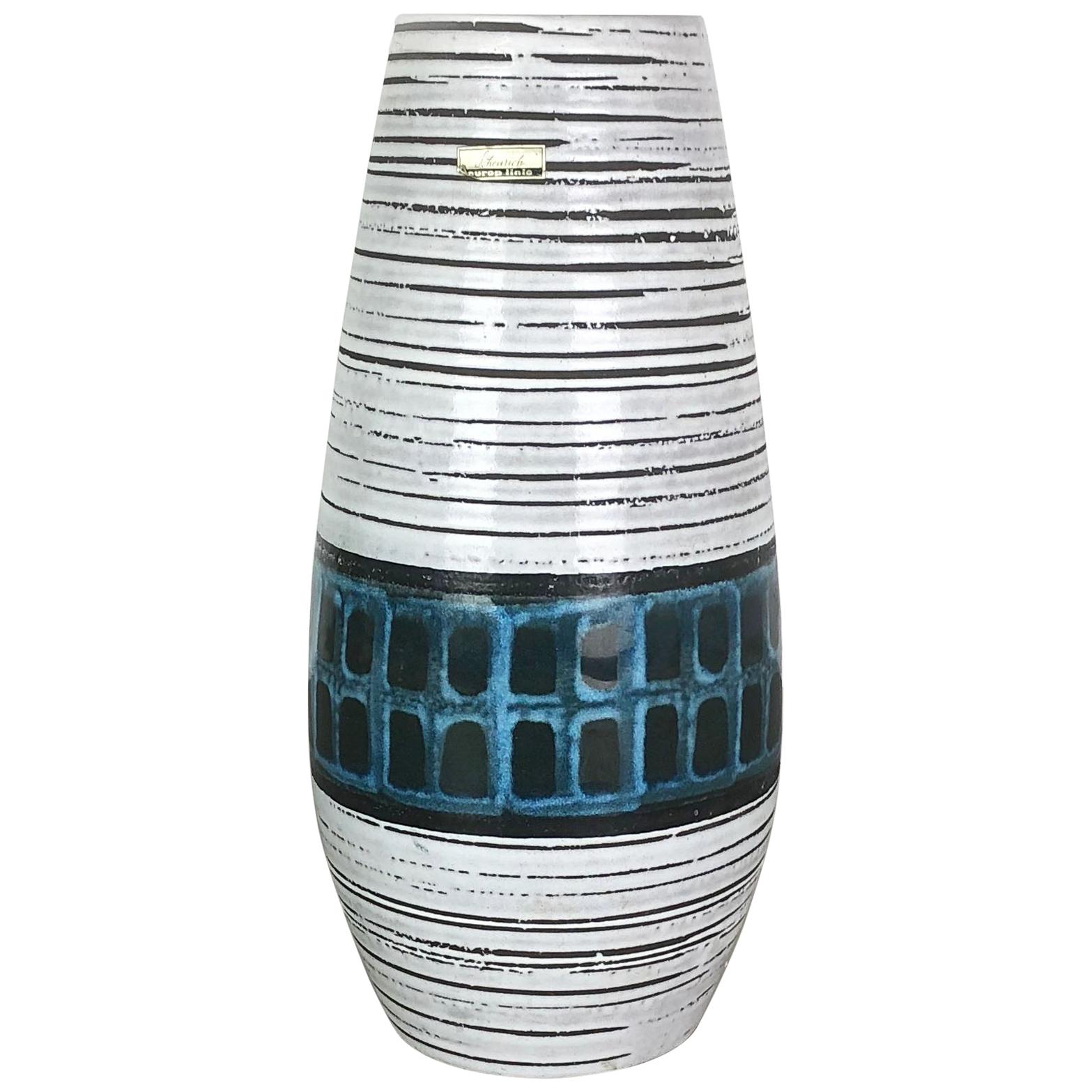 Large Multi-Color Vase Fat Lava "Europ Line" Vase by Scheurich, Germany, 1970s For Sale