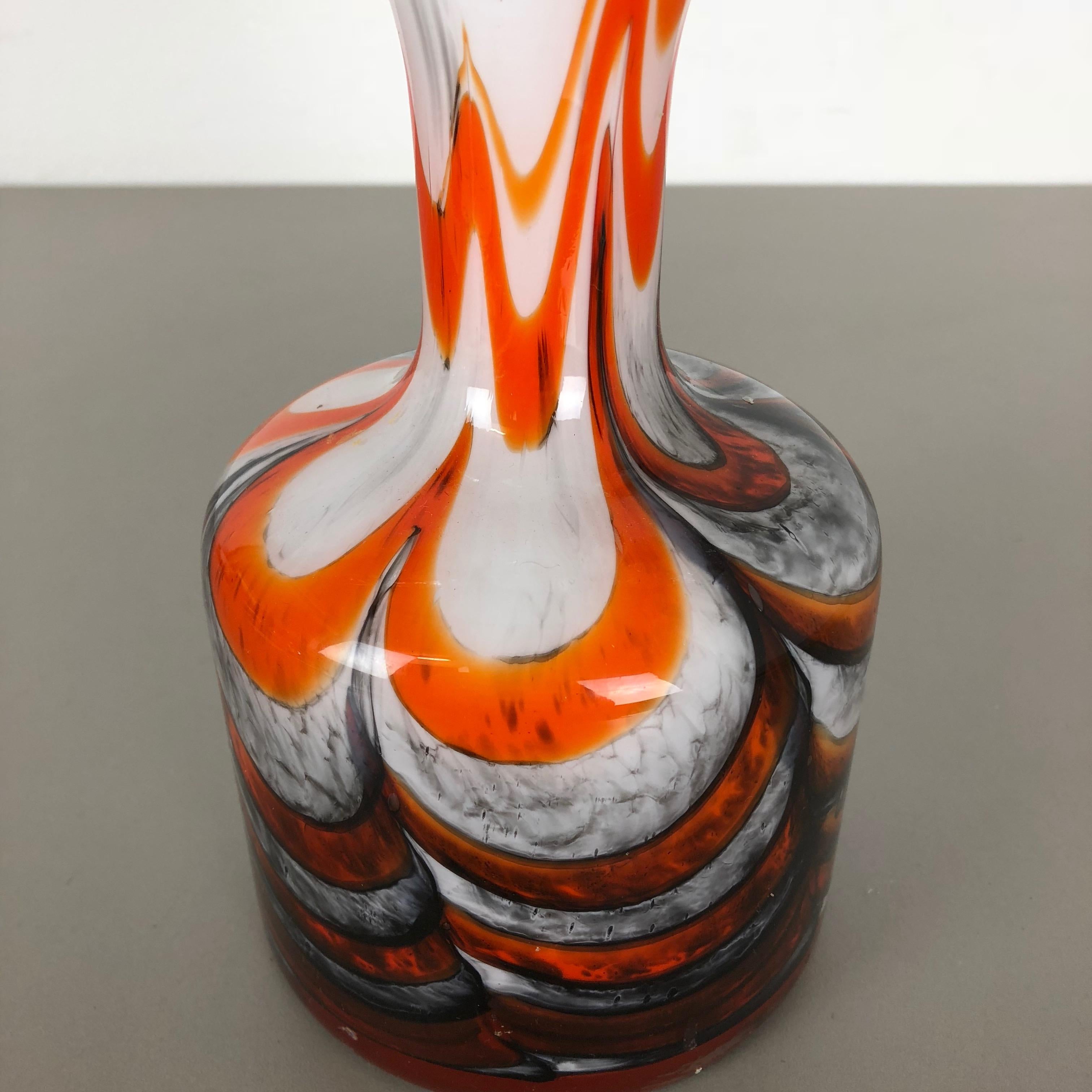 Large Multi-Color Vintage Pop Art Opaline Florence Vase Design, 1970s, Italy For Sale 1