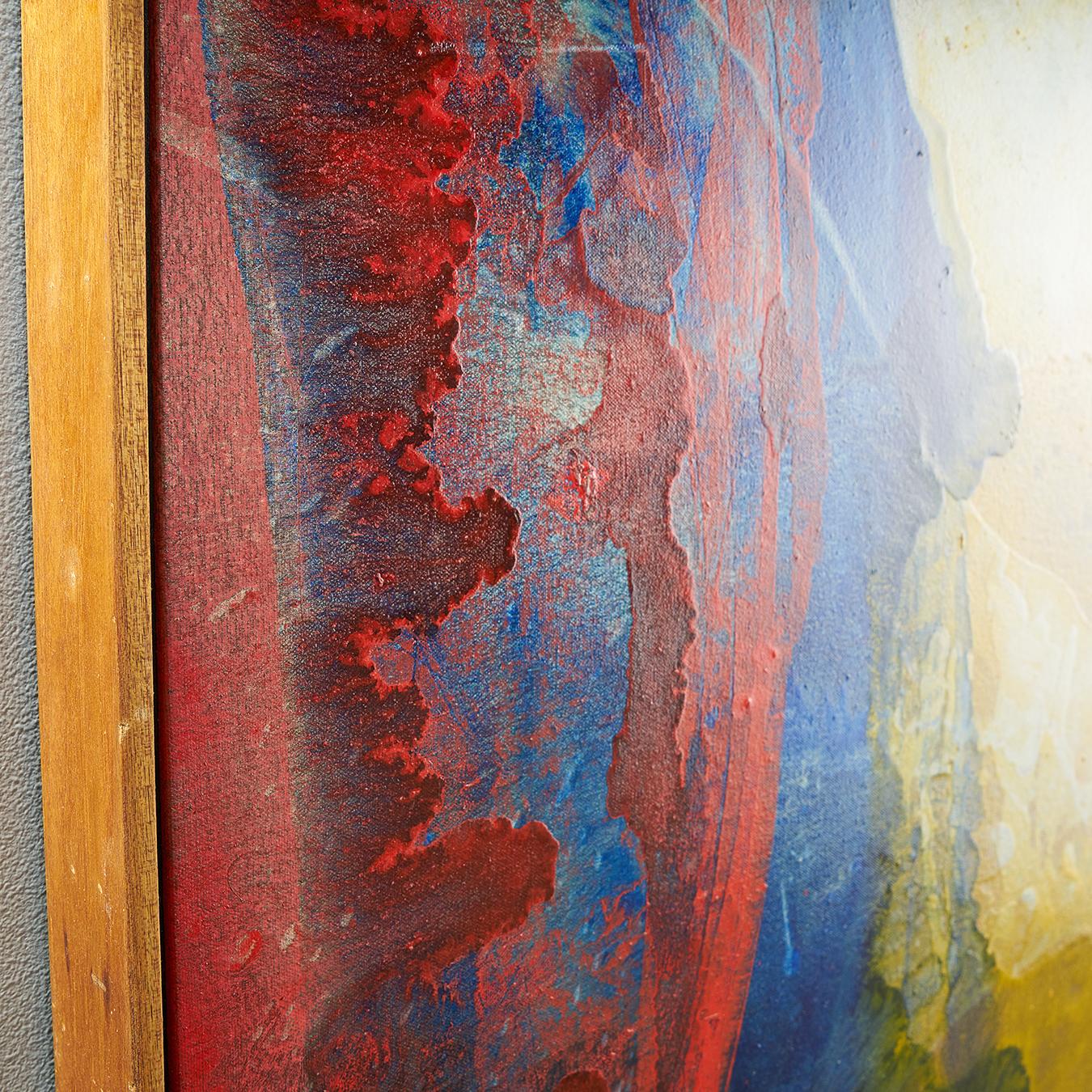 Großes mehrfarbiges abstrahiertes Gemälde „Color In Space“ von John Link (Harz) im Angebot