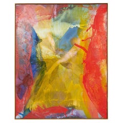 Grande peinture abstraite multicolore Color In Space de John Link