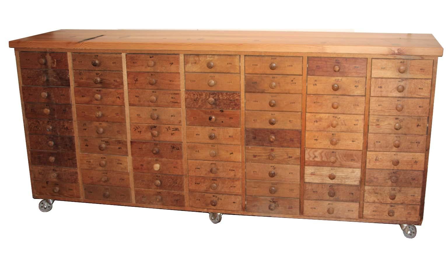 Oak Large Multi-Drawer Cabinet