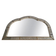 Large Multi-Facets Mirror with Brass Garlands