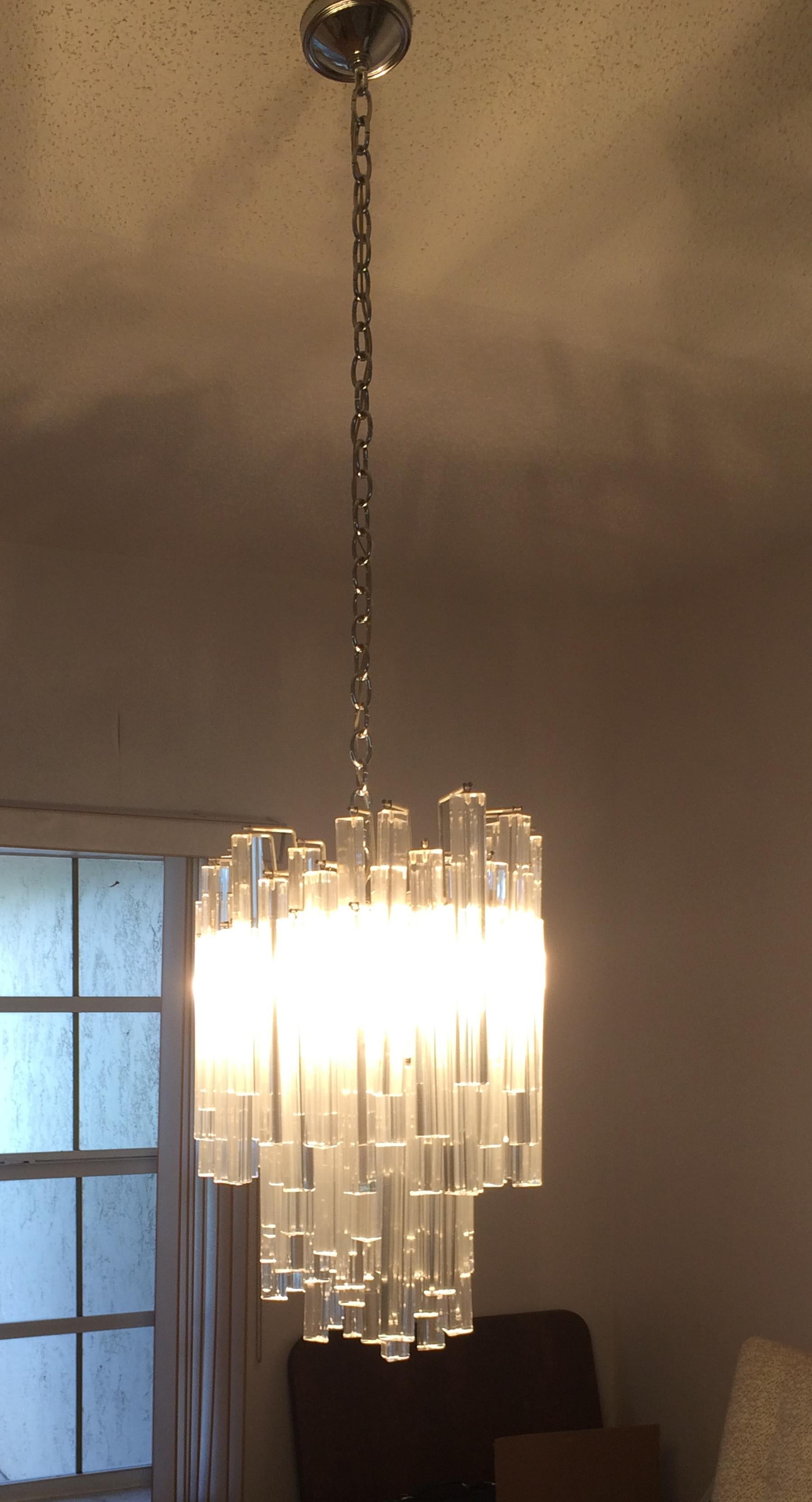 20th Century Large Multi Tiered Murano Glass Chandelier