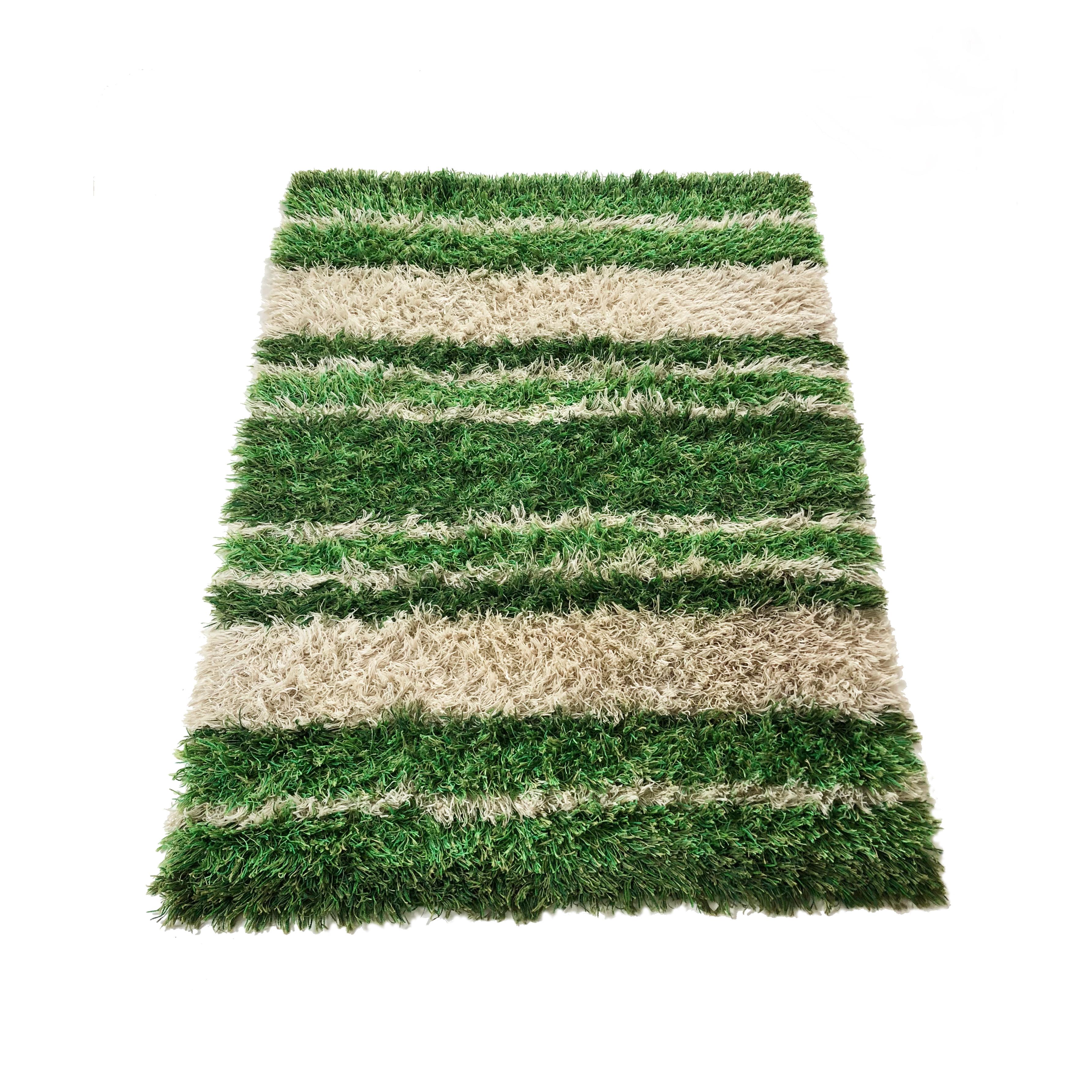 20th Century Large Multi-Color Scandinavian High Pile Rya Rug by Tabergs, Sweden, 1970s