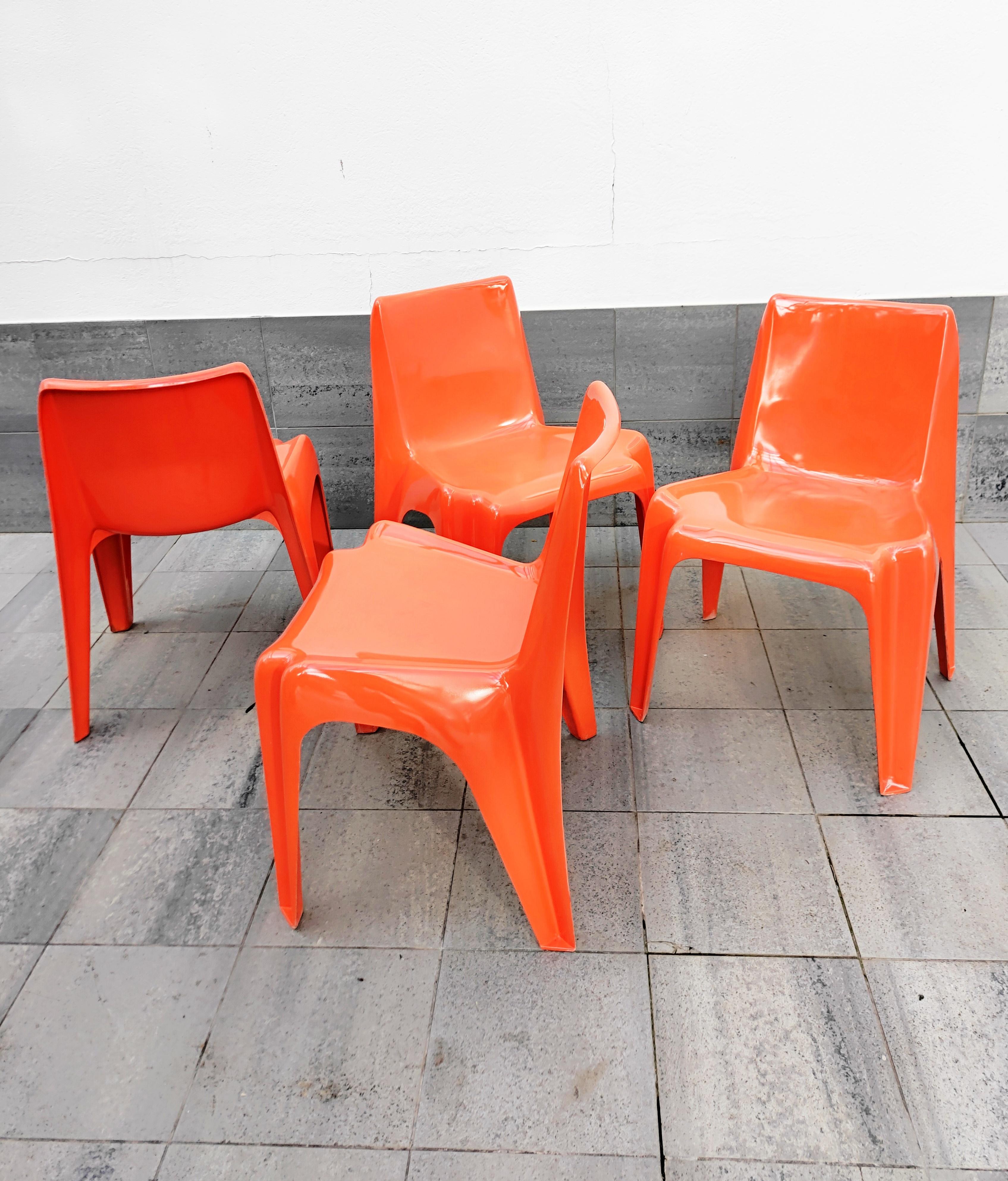 Large Multicolor Set of BA 1171 Chair by Helmut Bätzner for Bofinger, 1960s For Sale 2