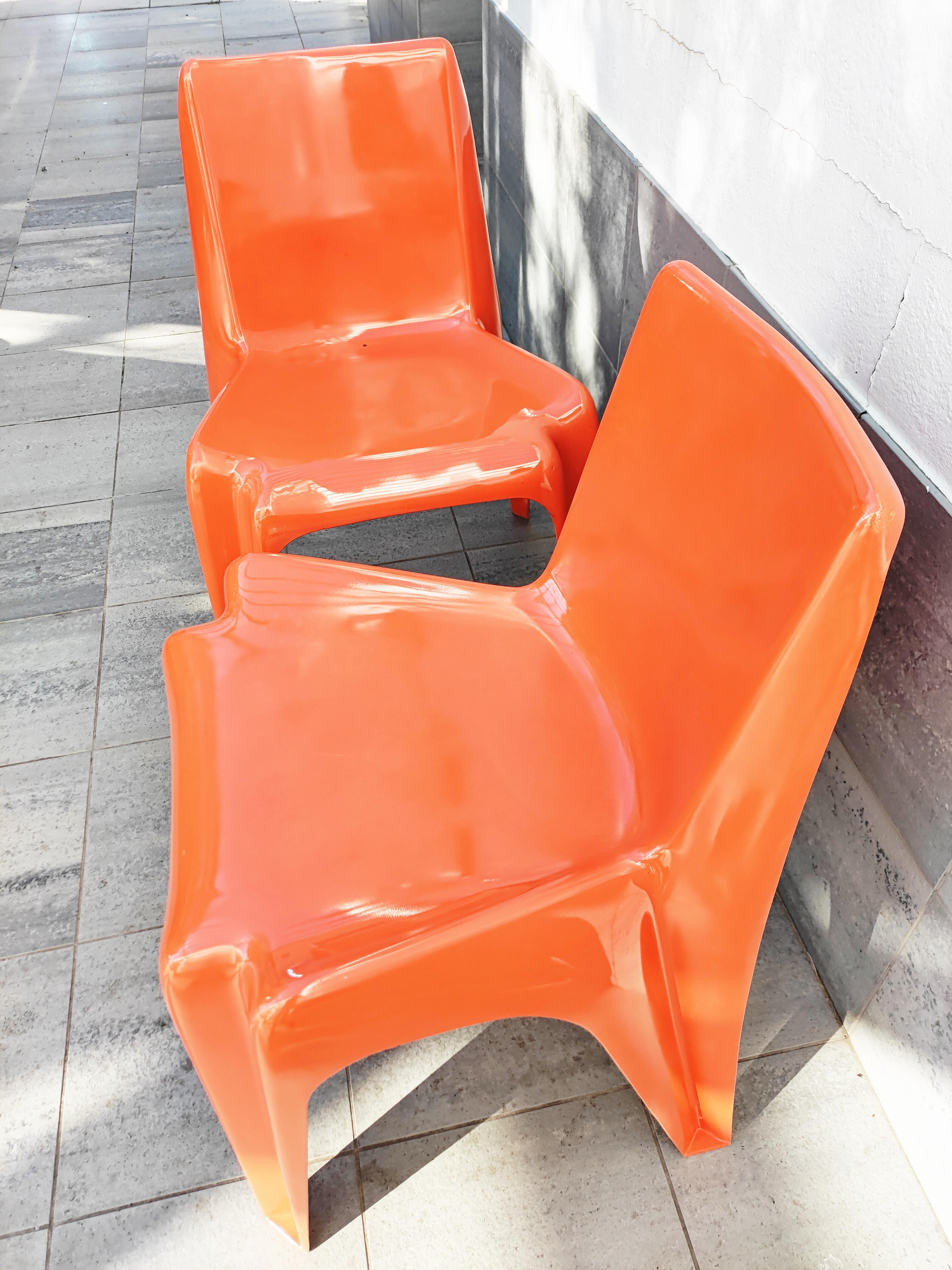 Large Multicolor Set of BA 1171 Chair by Helmut Bätzner for Bofinger, 1960s For Sale 3