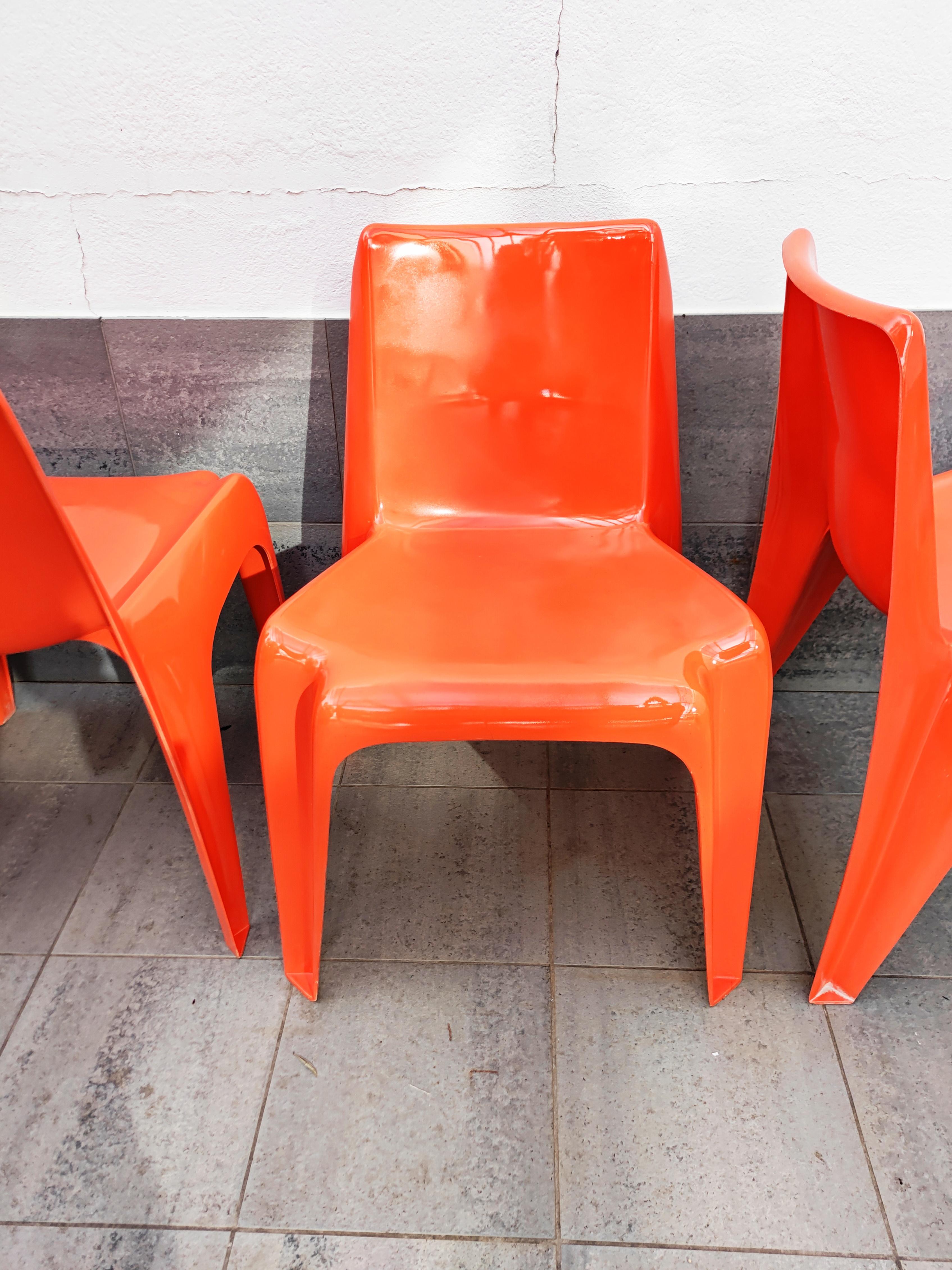 Resin Large Multicolor Set of BA 1171 Chair by Helmut Bätzner for Bofinger, 1960s For Sale