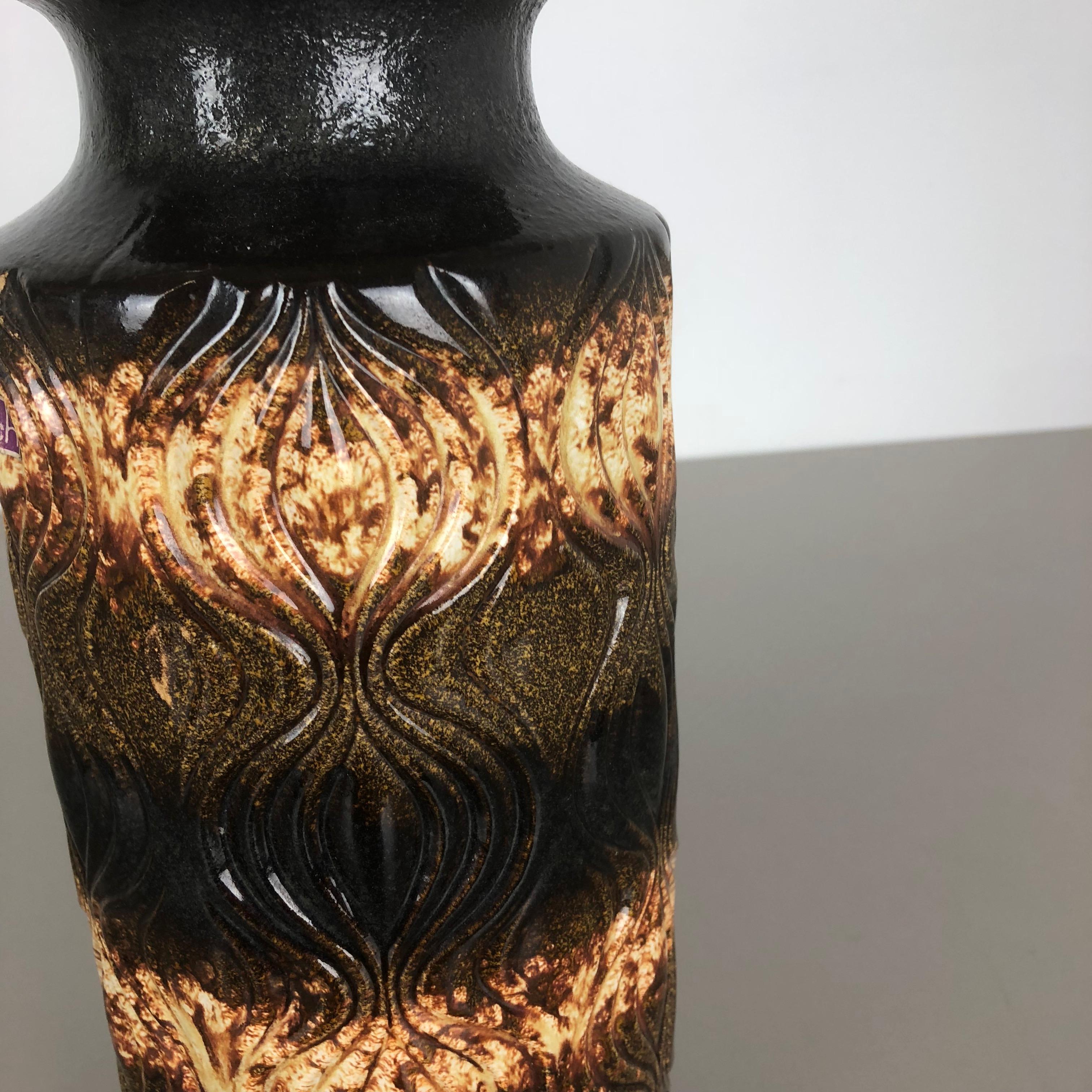 Large Multi-Color Vase Fat Lava 
