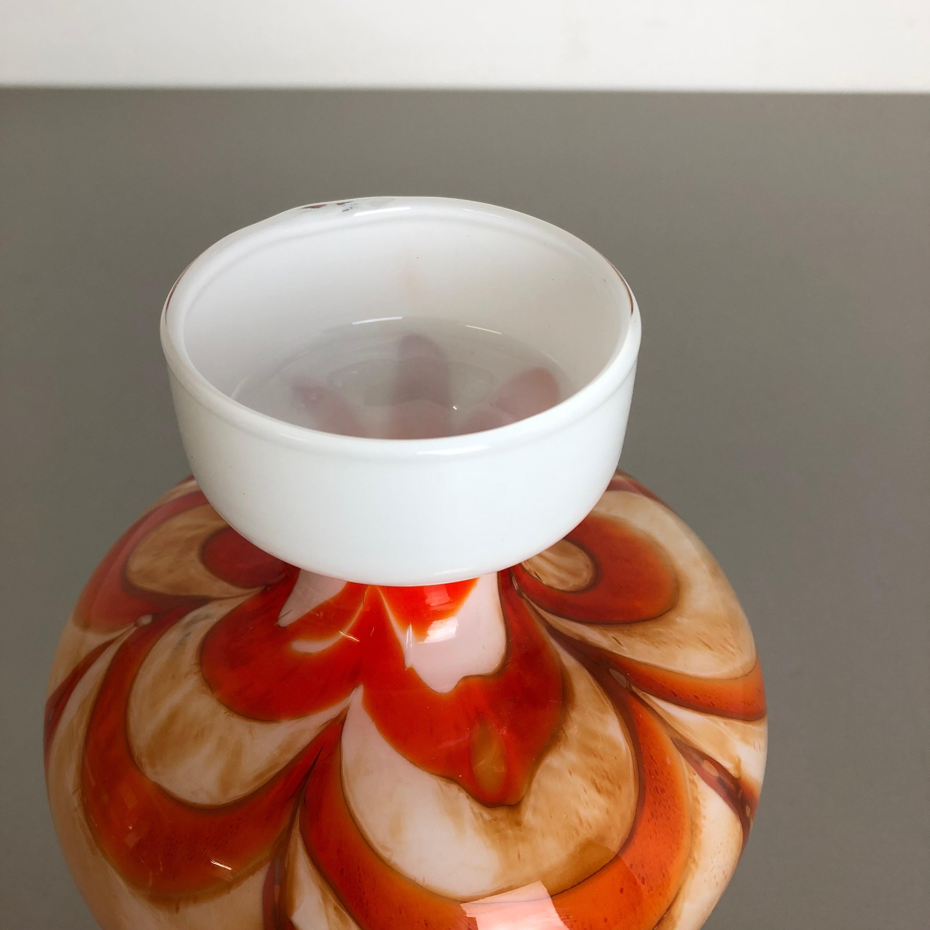 Large Multicolor Vintage Pop Art Opaline Florence Vase Design, Italy, 1970s For Sale 6